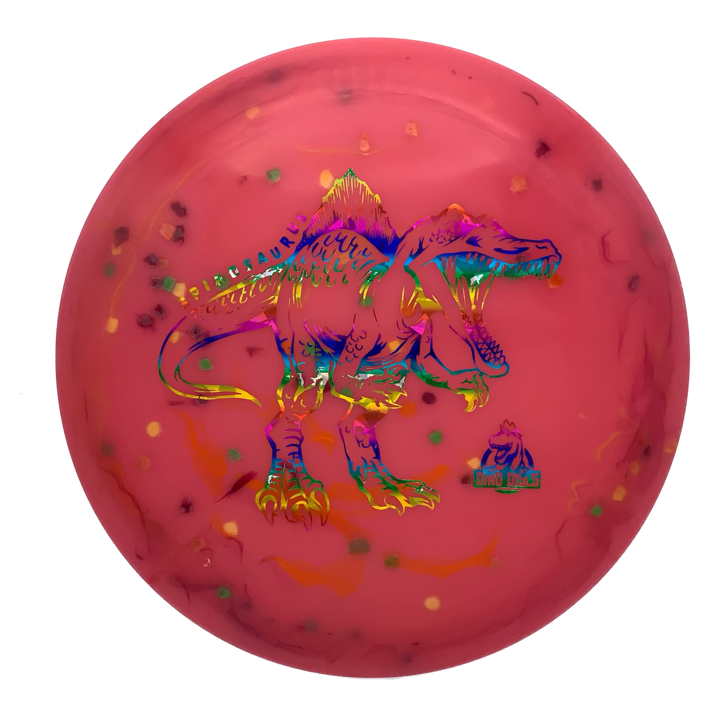 Dino Discs Spinosaurus Egg Shell Pink 1 - Astro Discs TX - Houston Disc Golf