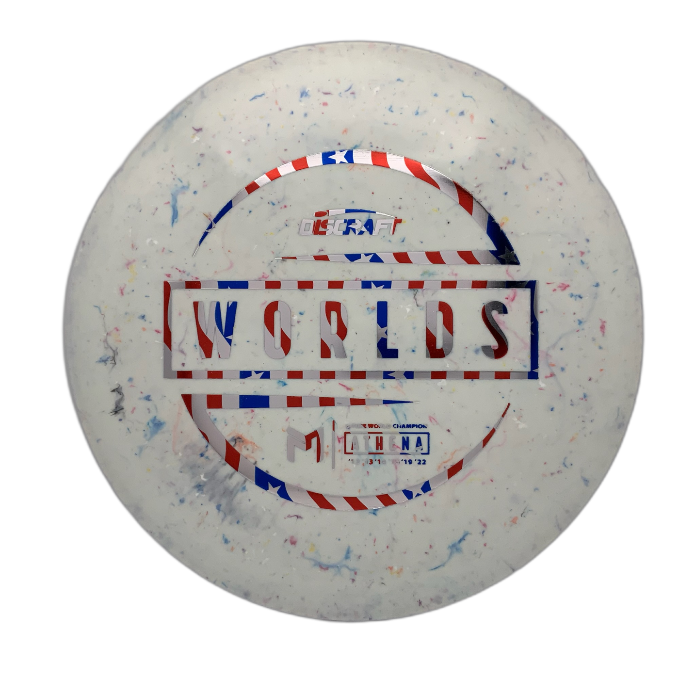 Discraft Athena - 2024 World Championships Jawbreaker ESP #44 - 167-169 - Astro Discs TX - Houston Disc Golf