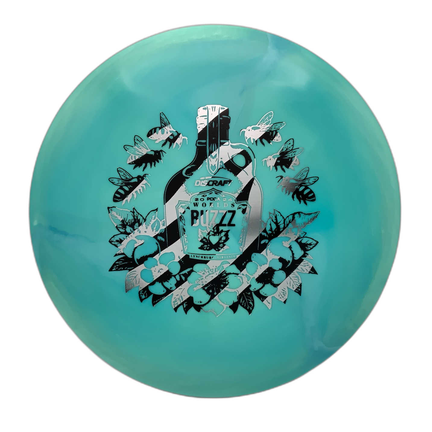 Discraft Buzzz - 2024 World Championships ESP Swirl #10 - 175-176 - Astro Discs TX - Houston Disc Golf