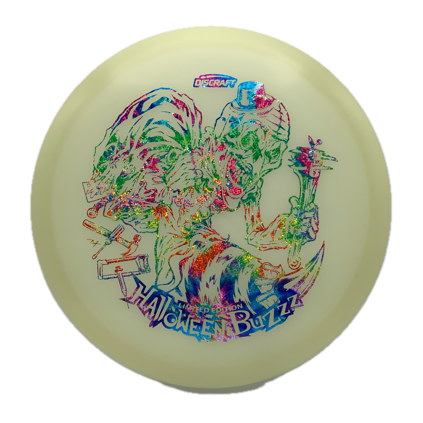 Discraft Buzzz - Mega Glo - 2025 Limited Edition Halloween Mega Glo #32 - 177+ - Astro Discs TX - Houston Disc Golf