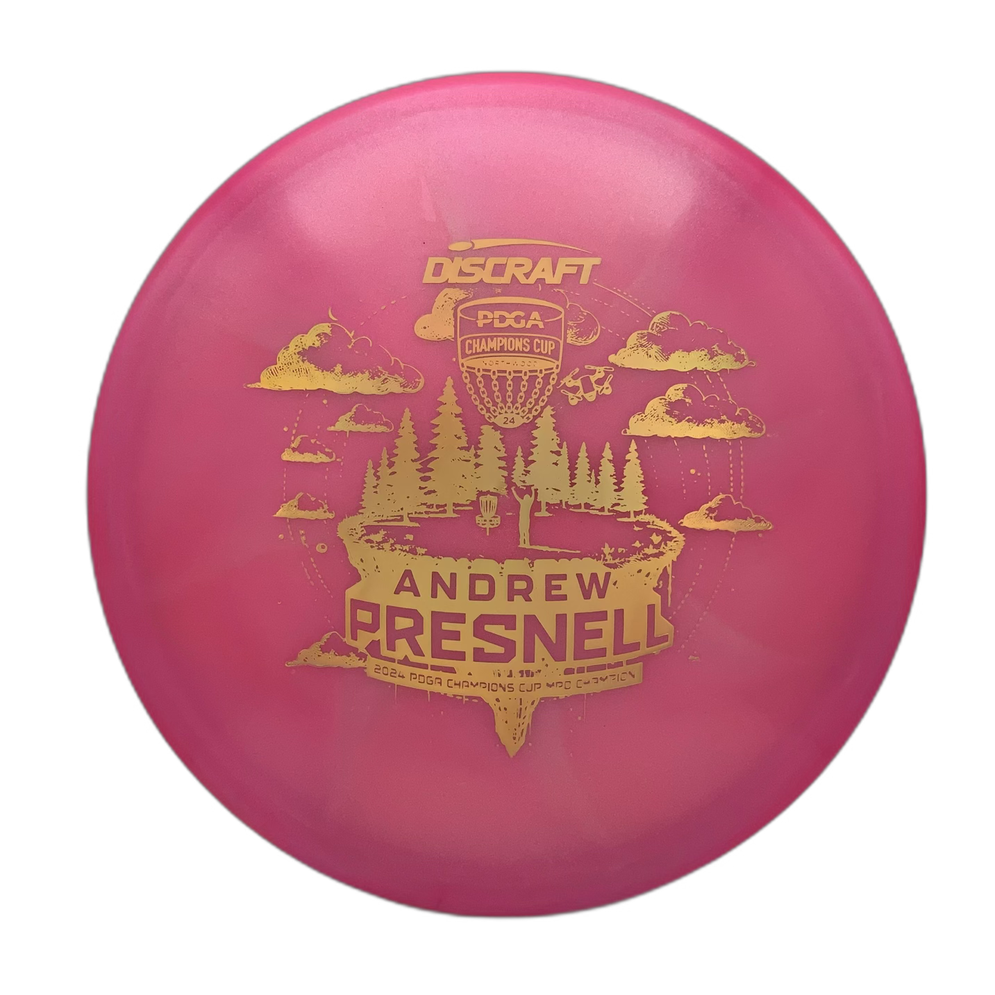 Discraft Drone - 2024 Andrew Presnell Champions Cup Z Swirl 10 - 175-176 - Astro Discs TX - Houston Disc Golf