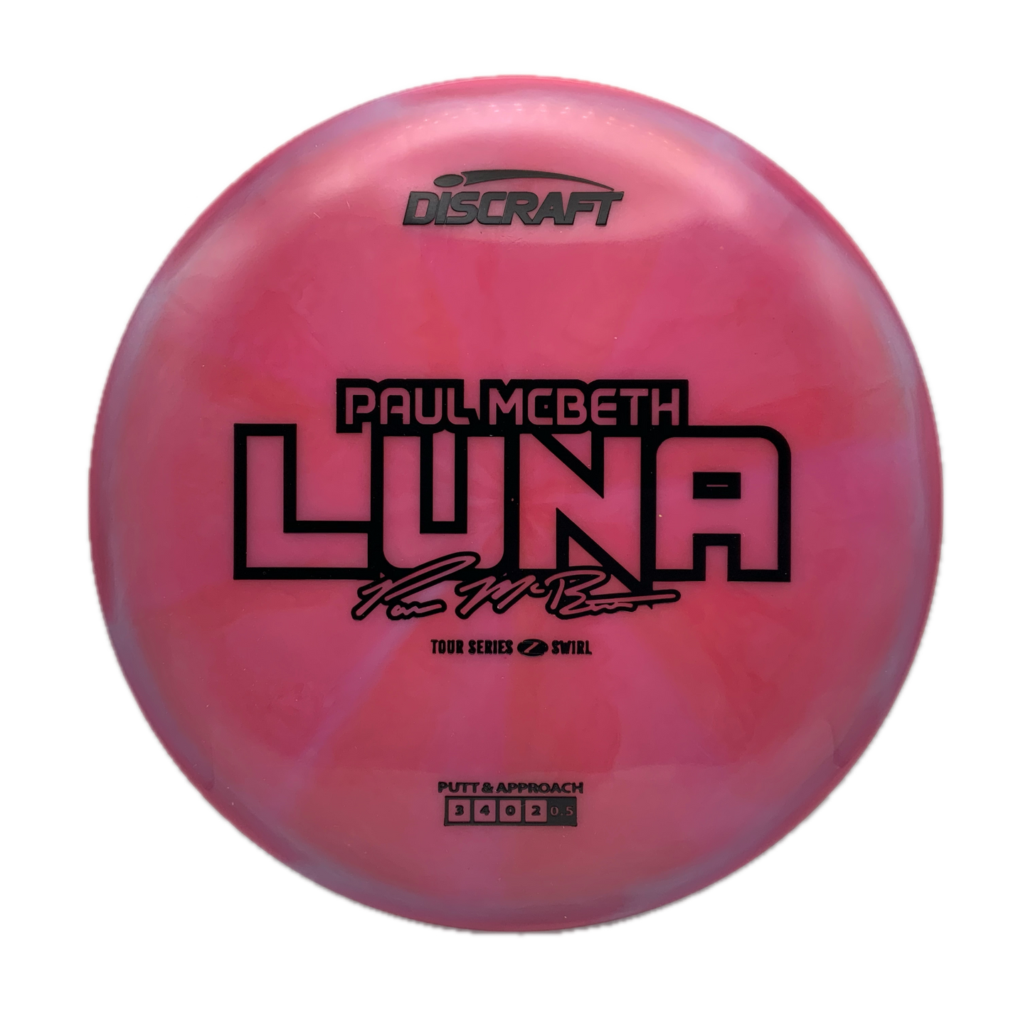 Discraft Luna - 2025 Paul McBeth Tour Series Z Swirl #40 - 173-174 - Astro Discs TX - Houston Disc Golf