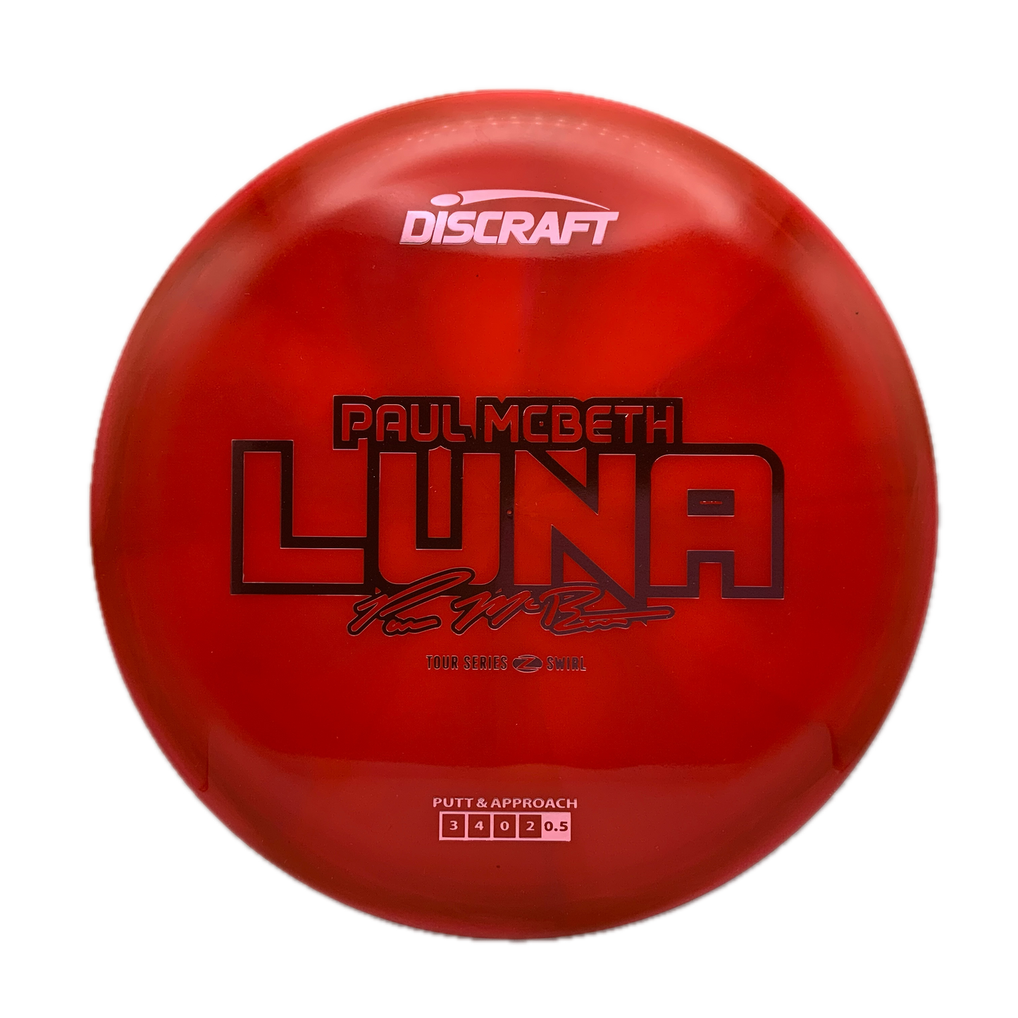 Discraft Luna - 2025 Paul McBeth Tour Series Z Swirl #42 - 173-174 - Astro Discs TX - Houston Disc Golf