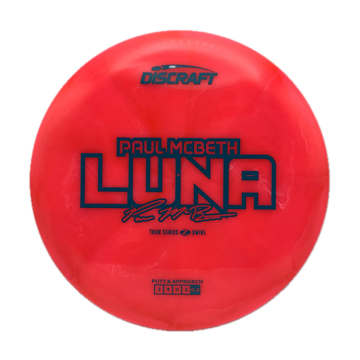 Discraft Luna - 2025 Paul McBeth Tour Series Z Swirl #43 - 173-174 - Astro Discs TX - Houston Disc Golf