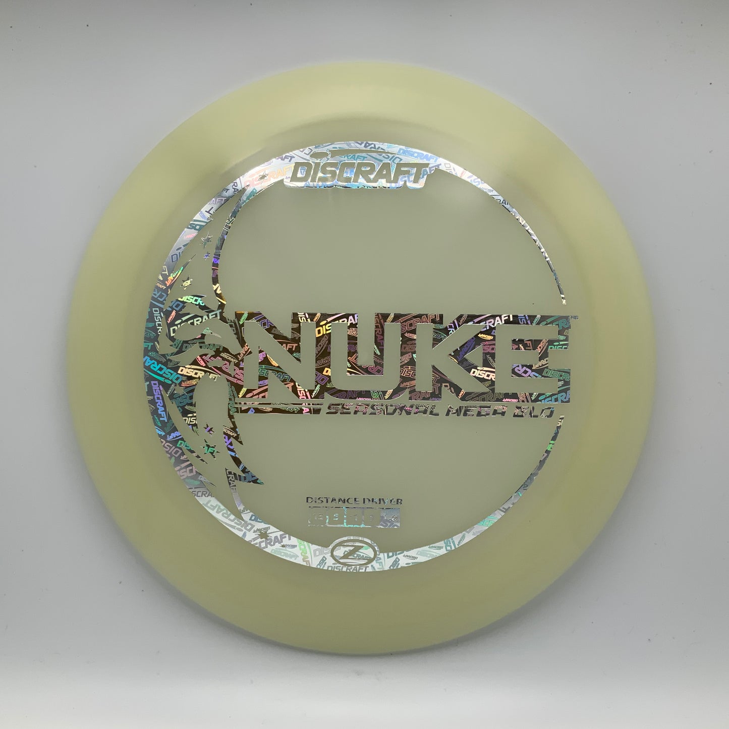 Discraft Nuke - Glo Z Mega Glo Z #17 - 173-174 - Astro Discs TX - Houston Disc Golf
