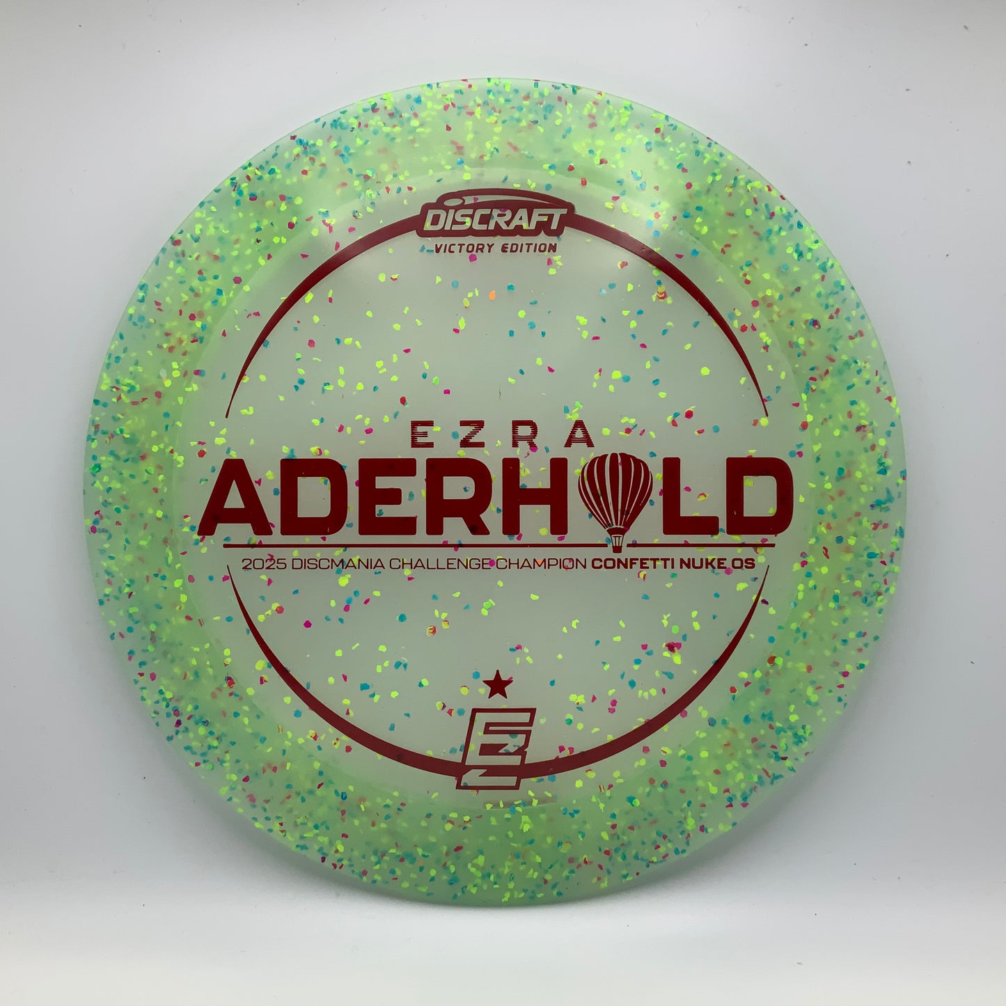 Discraft Nuke OS - Ezra Aderhold Victory Edition Z FLX Confetti #4 - 173-174 - Astro Discs TX - Houston Disc Golf