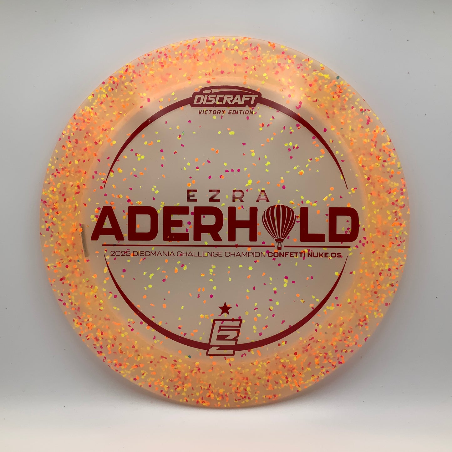 Discraft Nuke OS - Ezra Aderhold Victory Edition Z FLX Confetti #5 - 173-174 - Astro Discs TX - Houston Disc Golf