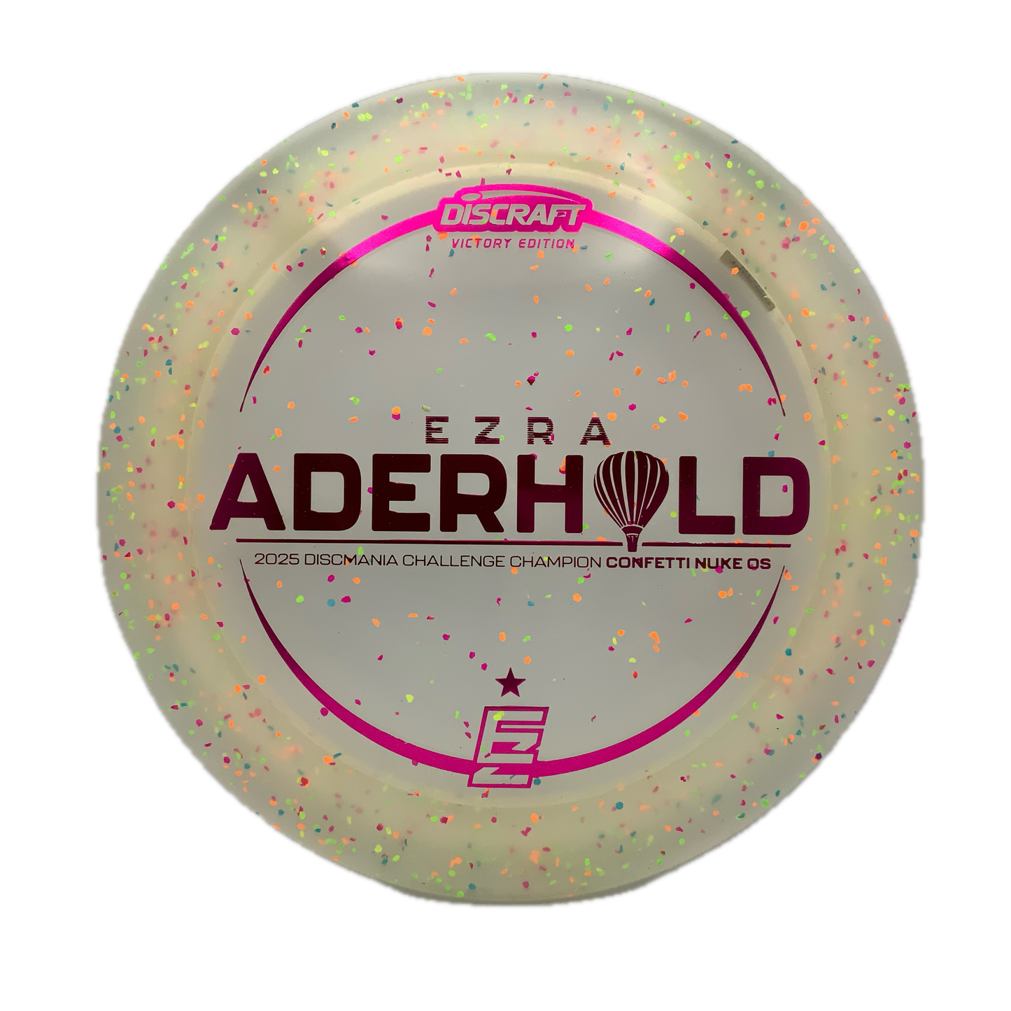 Discraft Nuke OS - Ezra Aderhold Victory Edition Z FLX Confetti #10 - 173-174 - Astro Discs TX - Houston Disc Golf