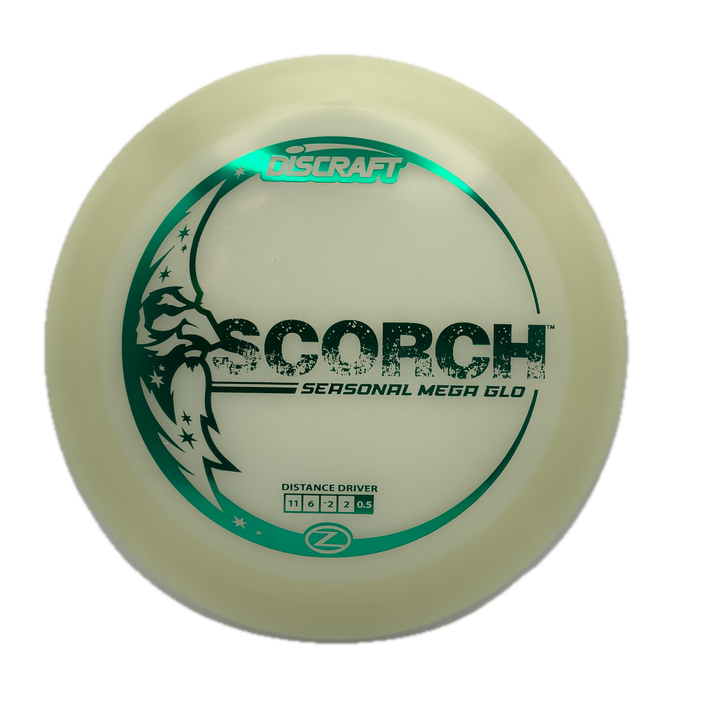 Discraft Scorch - Glo Z Mega Glo Z #34 - 173 - Astro Discs TX - Houston Disc Golf