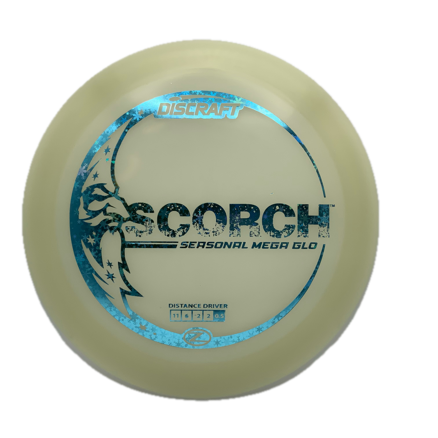 Discraft Scorch - Glo Z Mega Glo Z #39 - 174 - Astro Discs TX - Houston Disc Golf