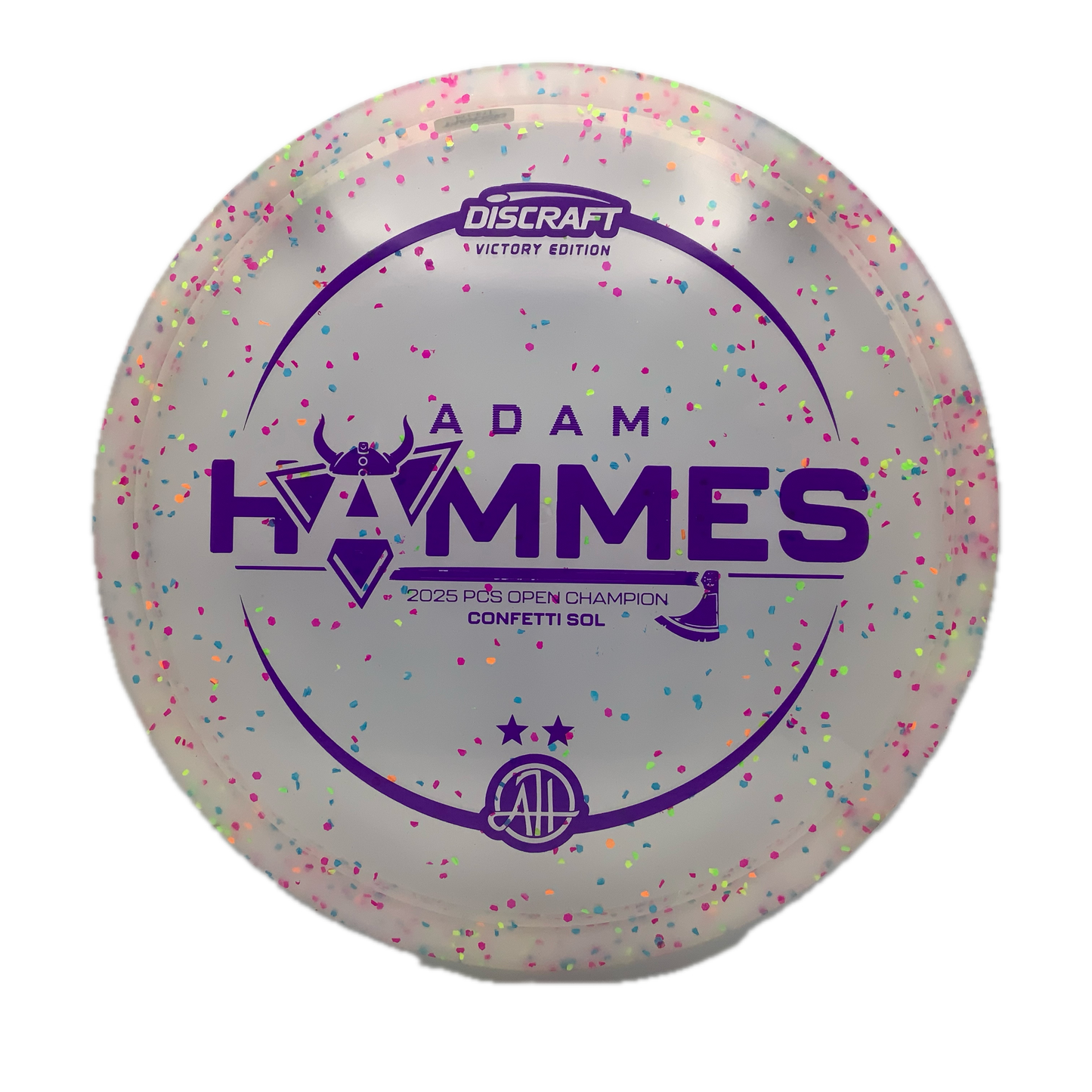 Discraft Sol - Adam Hammes Victory Edition Z FLX Confetti #2 - 173-174 - Astro Discs TX - Houston Disc Golf