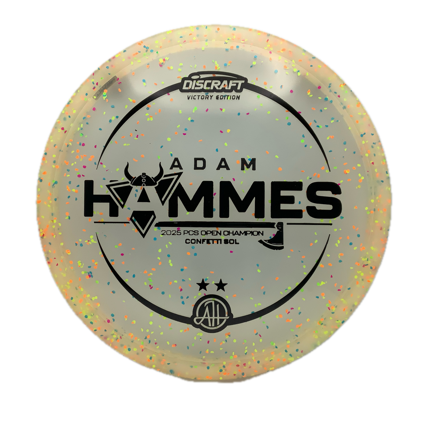 Discraft Sol - Adam Hammes Victory Edition Z FLX Confetti #4 - 173-174 - Astro Discs TX - Houston Disc Golf