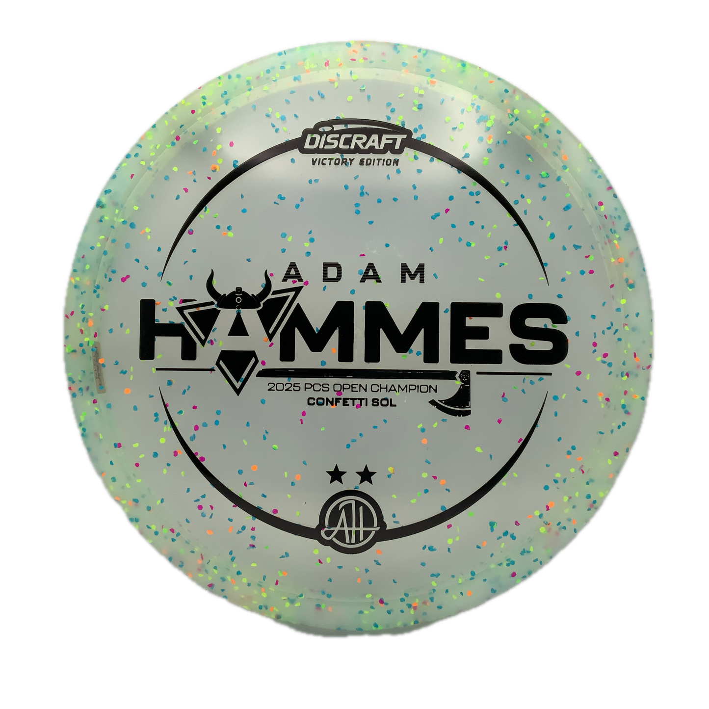 Discraft Sol - Adam Hammes Victory Edition Z FLX Confetti #5 - 173-174 - Astro Discs TX - Houston Disc Golf