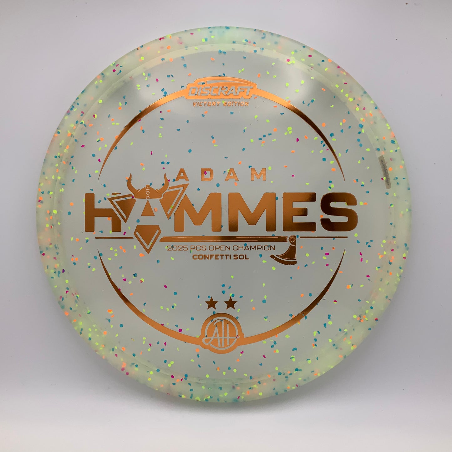 Discraft Sol - Adam Hammes Victory Edition Z FLX Confetti #6 - 173-174 - Astro Discs TX - Houston Disc Golf
