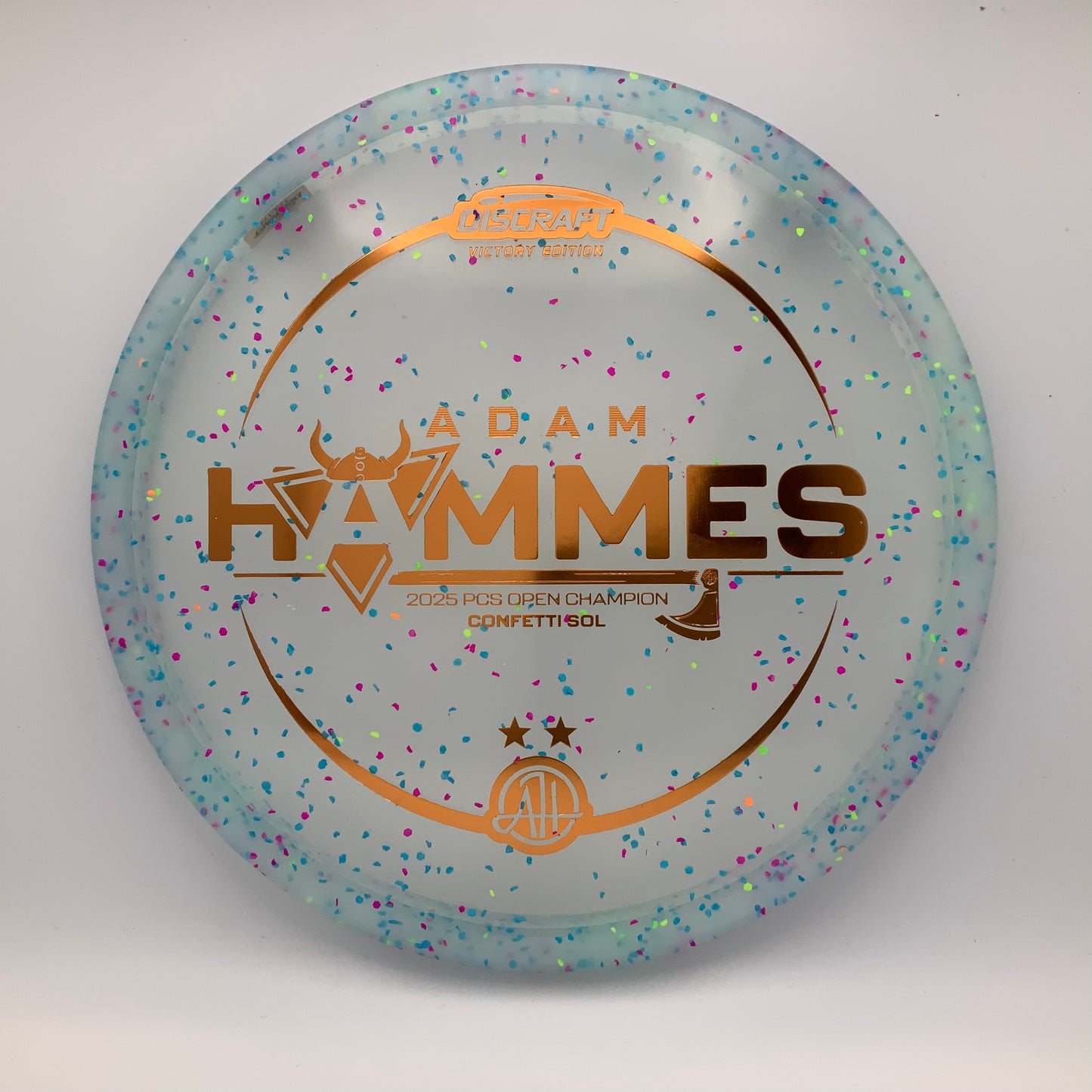Discraft Sol - Adam Hammes Victory Edition Z FLX Confetti #7 - 173-174 - Astro Discs TX - Houston Disc Golf
