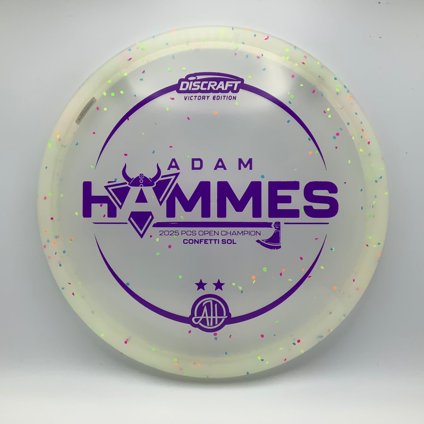 Discraft Sol - Adam Hammes Victory Edition Z FLX Confetti #10 - 173-174 - Astro Discs TX - Houston Disc Golf