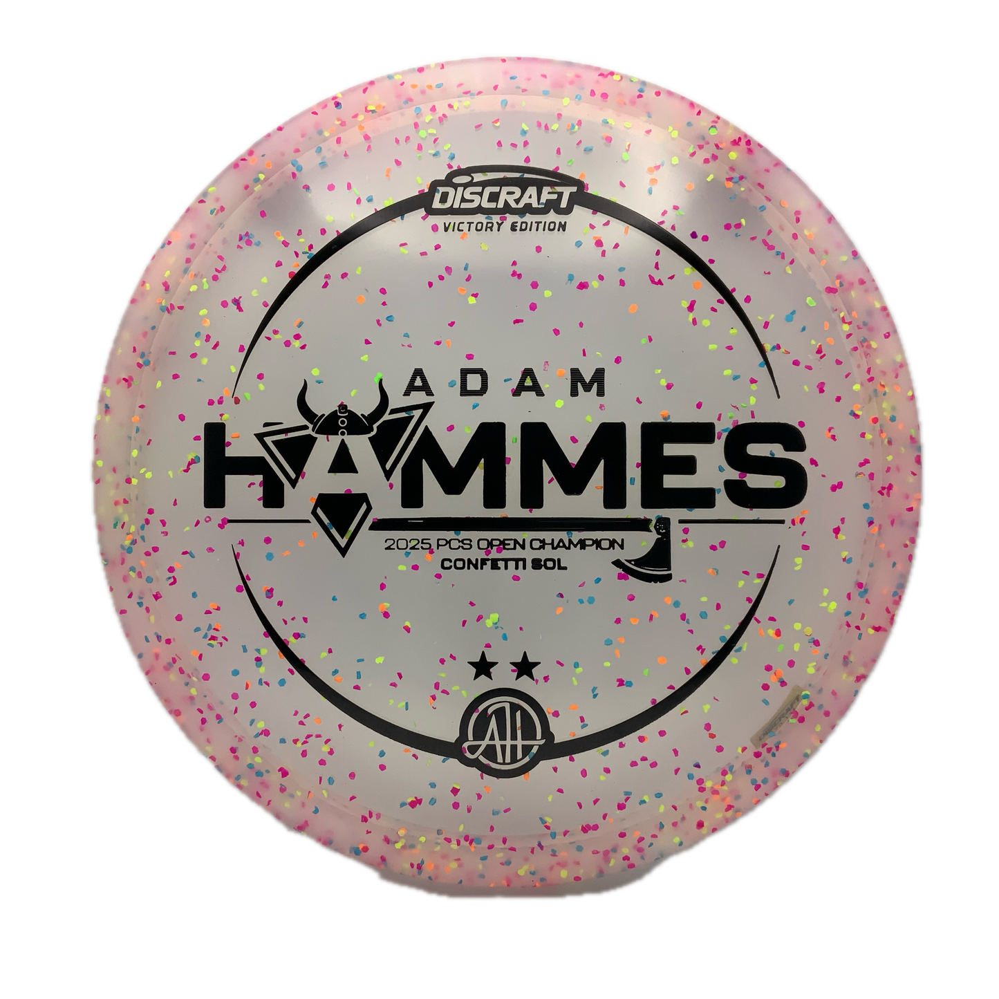 Discraft Sol - Adam Hammes Victory Edition Z FLX Confetti #12 - 173-174 - Astro Discs TX - Houston Disc Golf