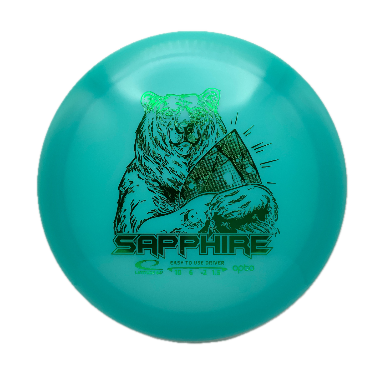 Latitude Sapphire - Opto Moonshine Opto Glow #4 - 163 - Astro Discs TX - Houston Disc Golf