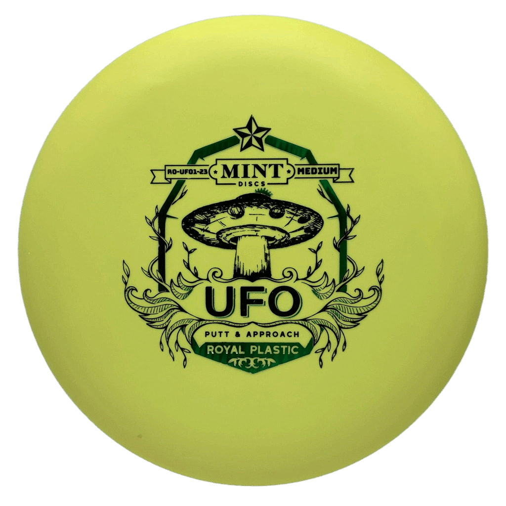 Mint Discs UFO Royal Medium Yellow 1 - 175 - Astro Discs TX - Houston Disc Golf