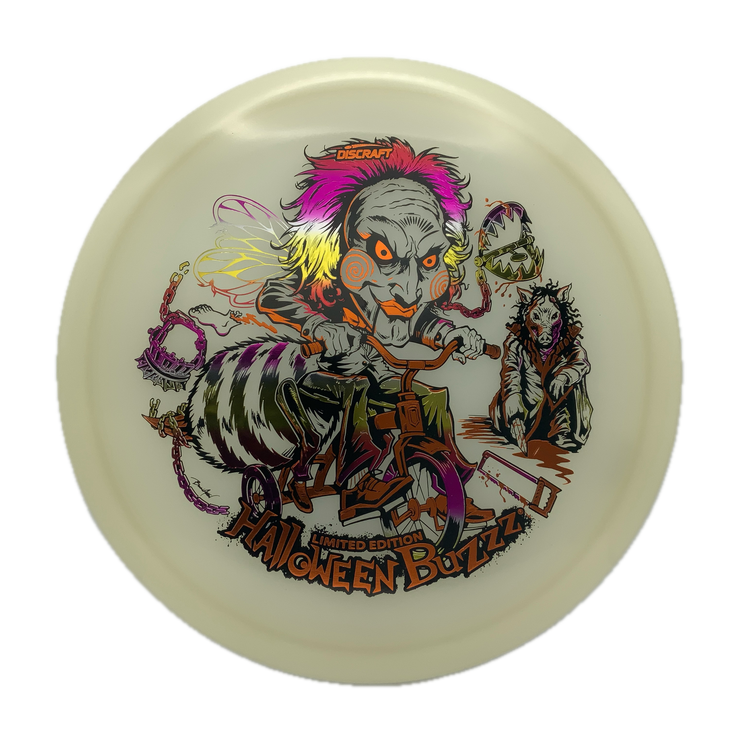 Discraft Buzzz - 2026 MEGA GLO Halloween Mega Glo #16 - 177+ - Astro Discs TX - Houston Disc Golf