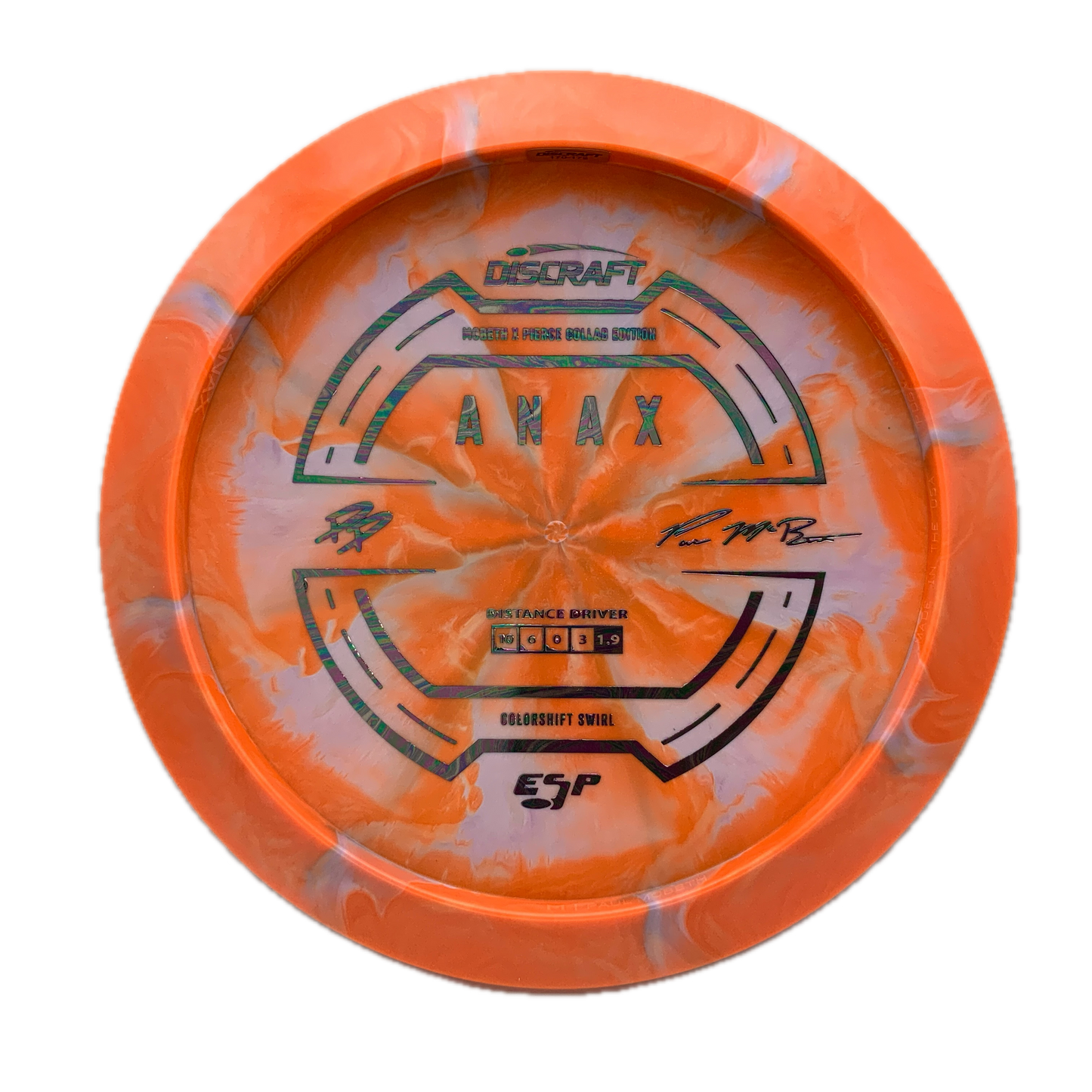 Discraft Anax - 2025 Paul McBeth & Paige Pierce Collab ESP #10 - 170-172 - Astro Discs TX - Houston Disc Golf