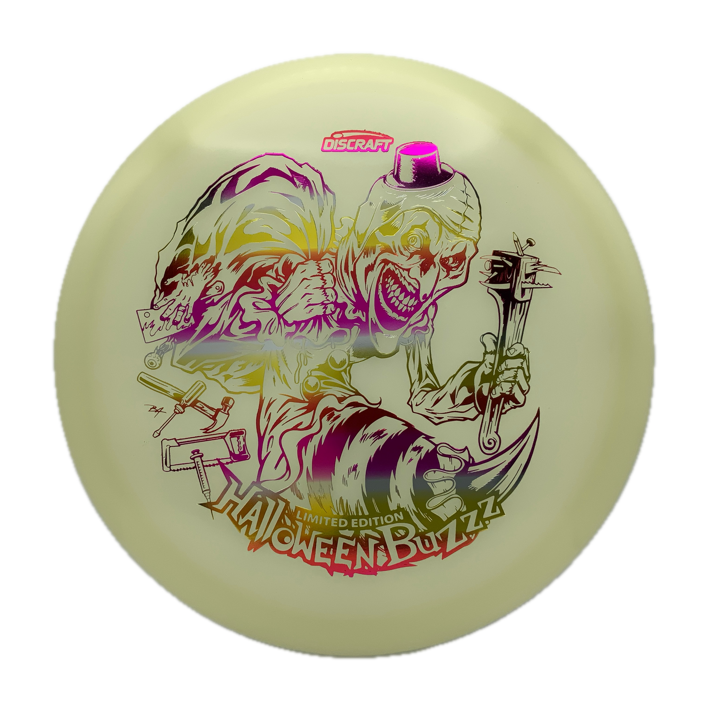 Discraft Buzzz - Mega Glo - 2025 Limited Edition Halloween Mega Glo #38 - 177+ - Astro Discs TX - Houston Disc Golf
