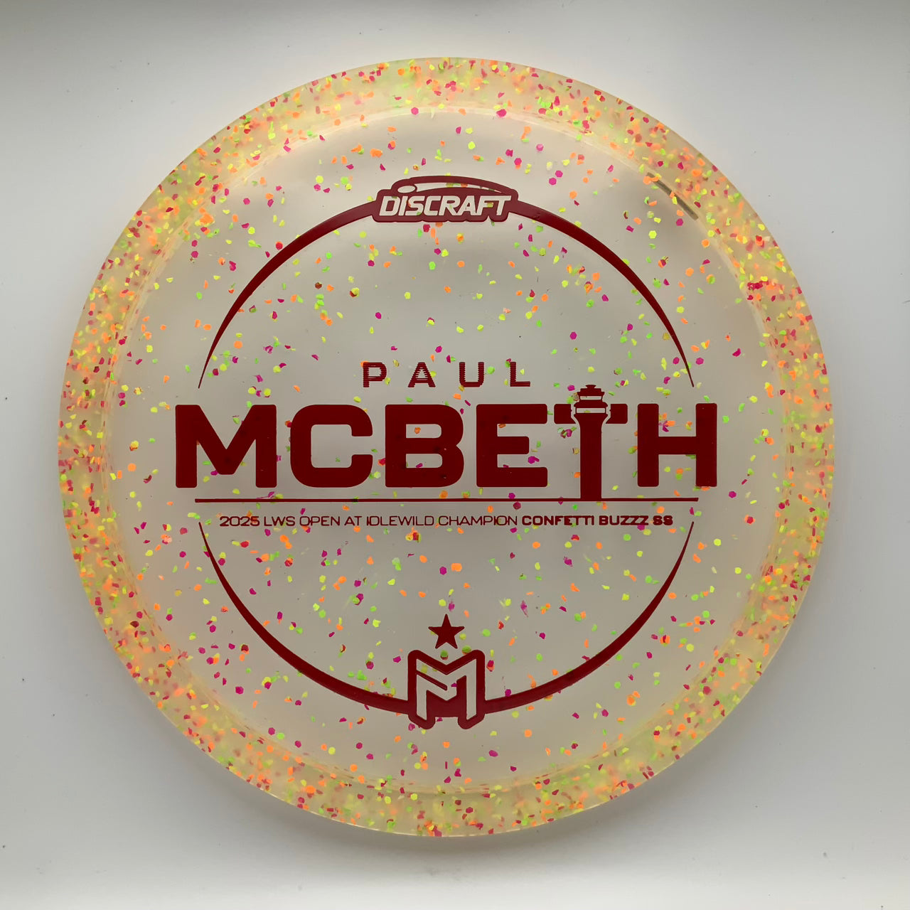 Discraft Buzzz SS - Paul McBeth Victory Edition Z Confetti #55 - 173-174 - Astro Discs TX - Houston Disc Golf