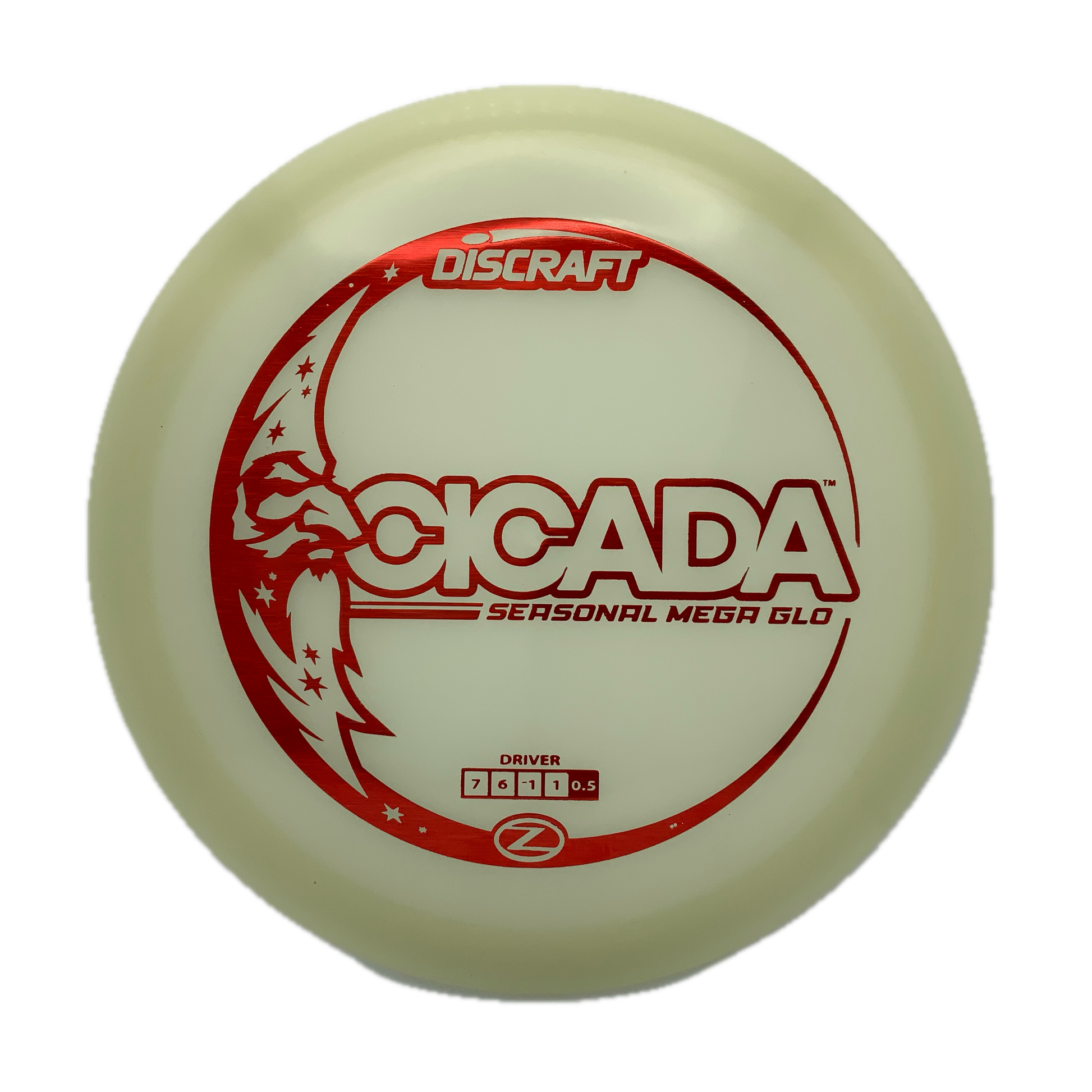 Discraft Cicada - Mega Glo Z Mega Glo Z #1 - 158 - Astro Discs TX - Houston Disc Golf