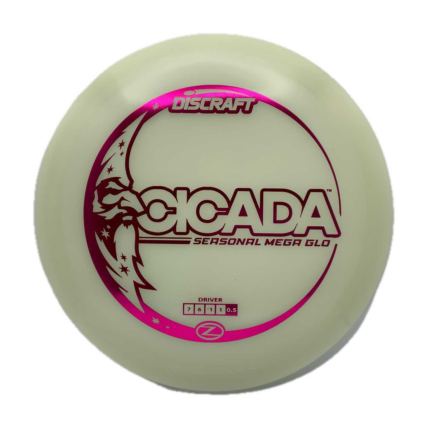 Discraft Cicada - Mega Glo Z Mega Glo Z #5 - 166 - Astro Discs TX - Houston Disc Golf