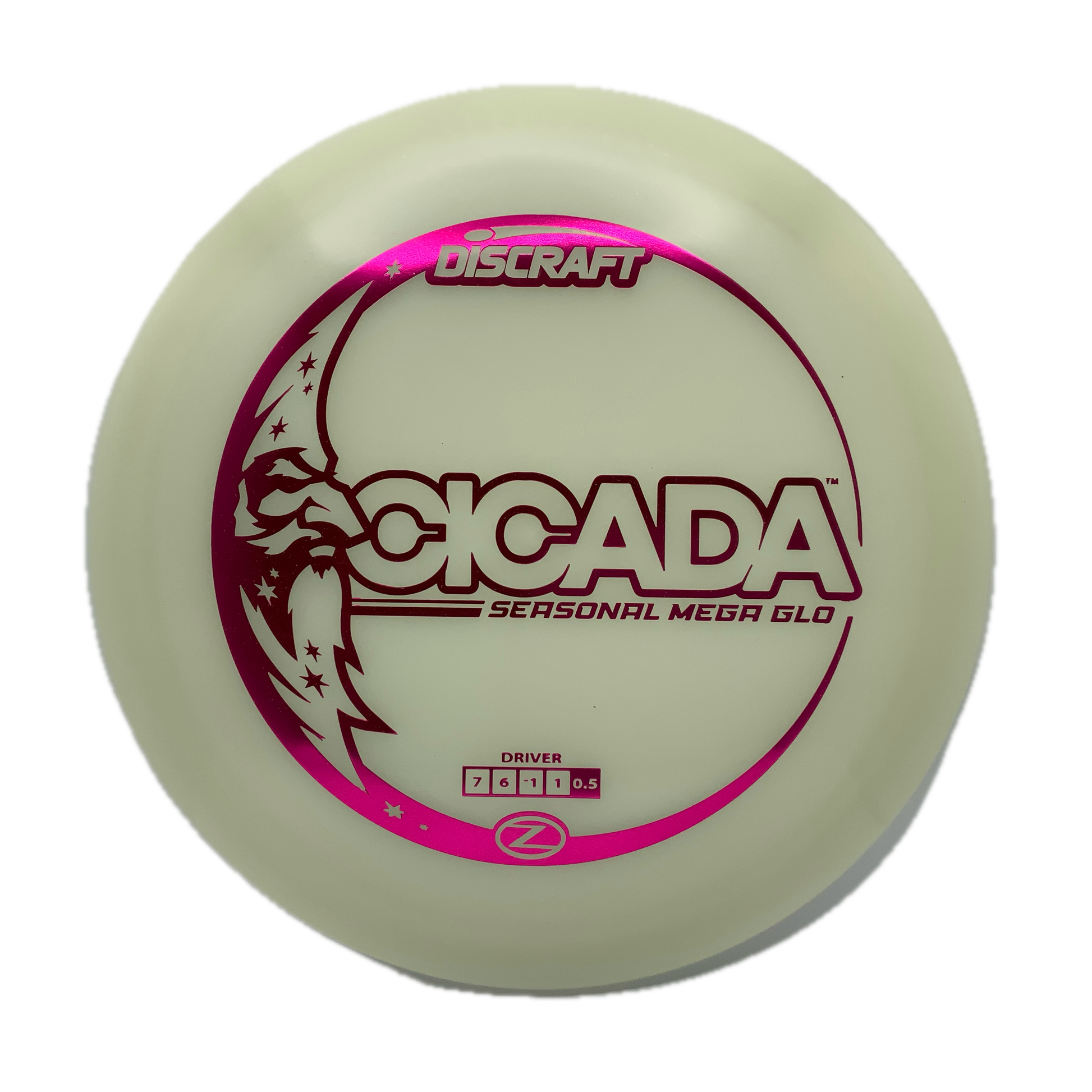 Discraft Cicada - Mega Glo Z Mega Glo Z #5 - 166 - Astro Discs TX - Houston Disc Golf