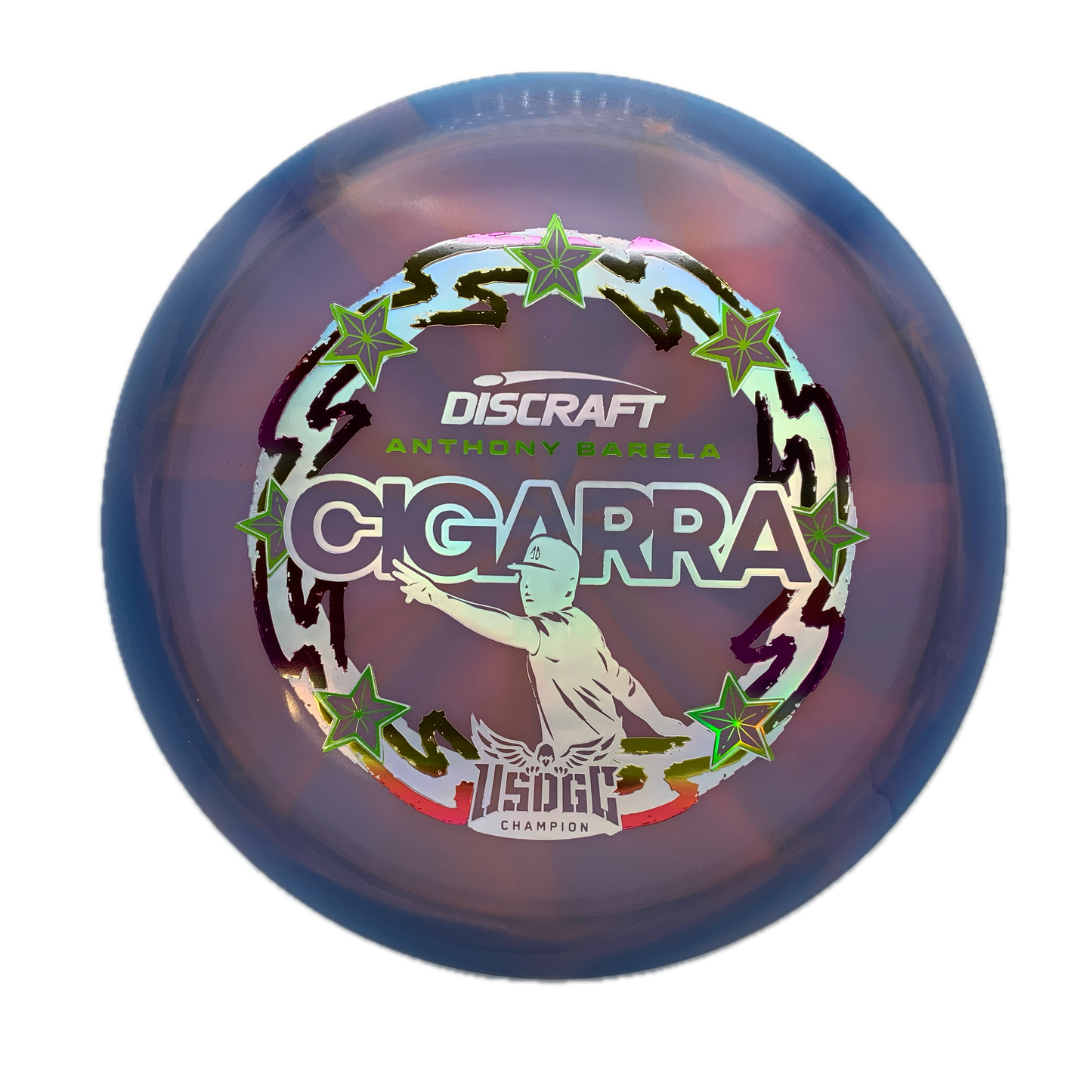 Discraft Cigarra - 2025 USDGC Anthony Barela Z Swirl #104 - 170 - Astro Discs TX - Houston Disc Golf