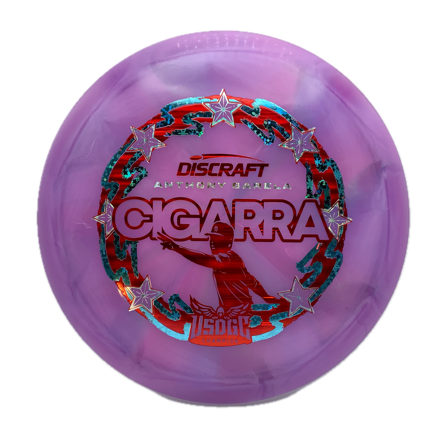 Discraft Cigarra - 2025 USDGC Anthony Barela Z Swirl #105 - 170 - Astro Discs TX - Houston Disc Golf