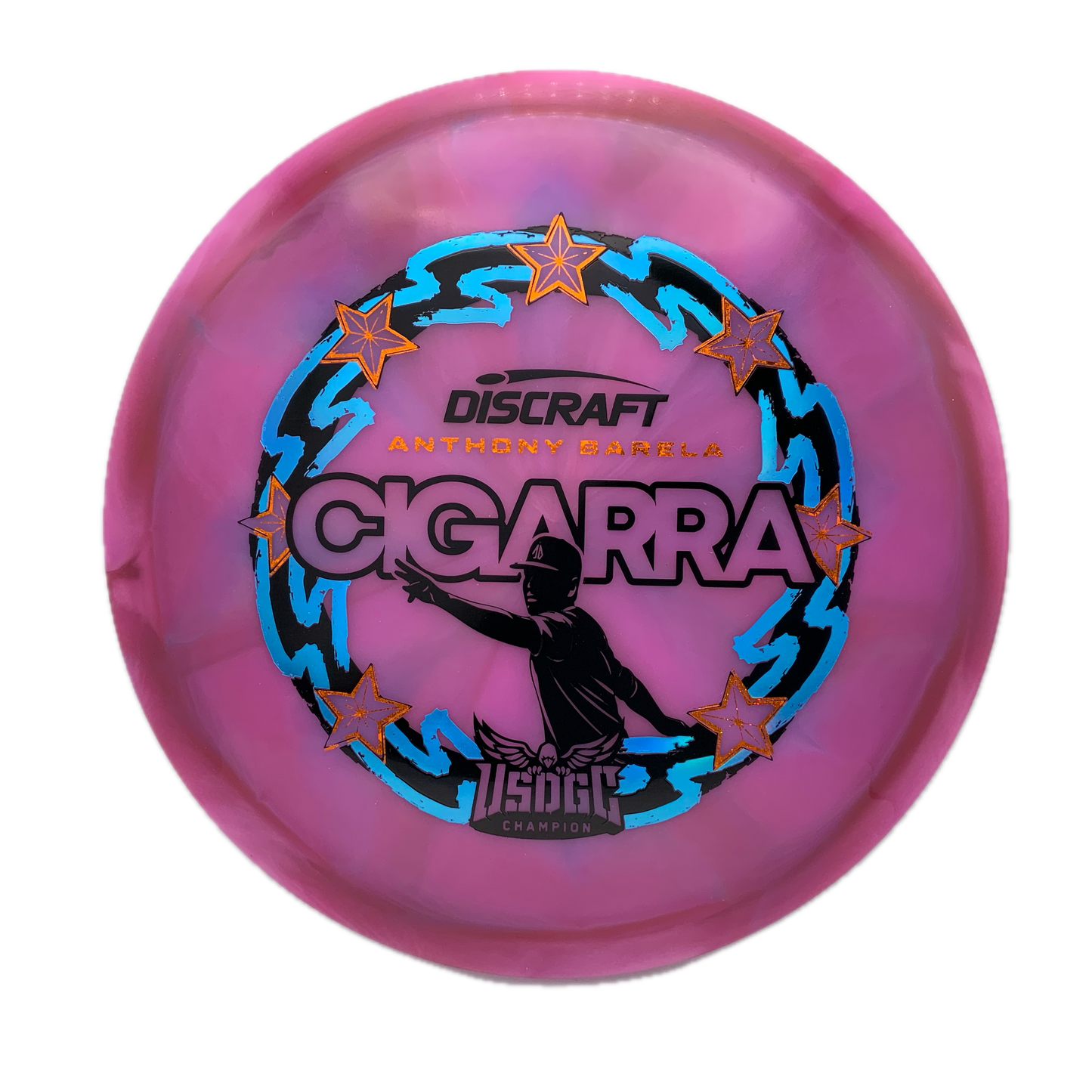 Discraft Cigarra - 2025 USDGC Anthony Barela Z Swirl #112 - 171 - Astro Discs TX - Houston Disc Golf