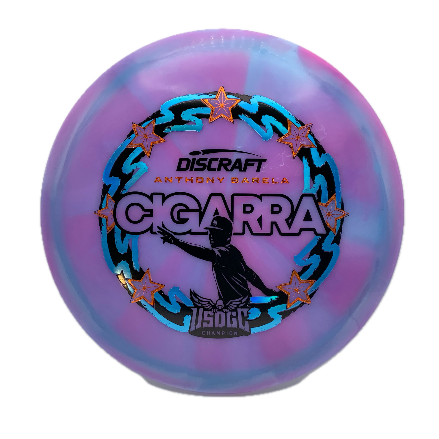 Discraft Cigarra - 2025 USDGC Anthony Barela Z Swirl #118 - 171 - Astro Discs TX - Houston Disc Golf