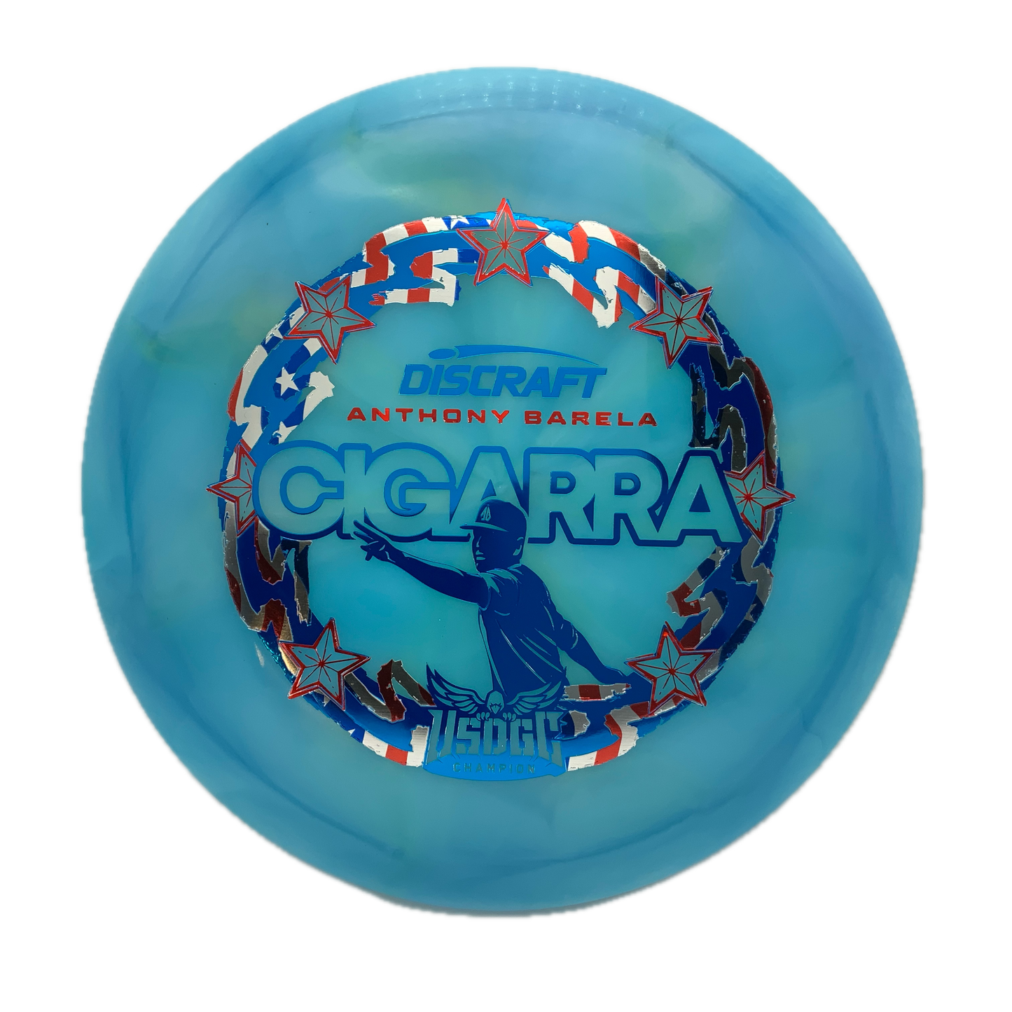 Discraft Cigarra - 2025 USDGC Anthony Barela Z Swirl #122 - 172 - Astro Discs TX - Houston Disc Golf