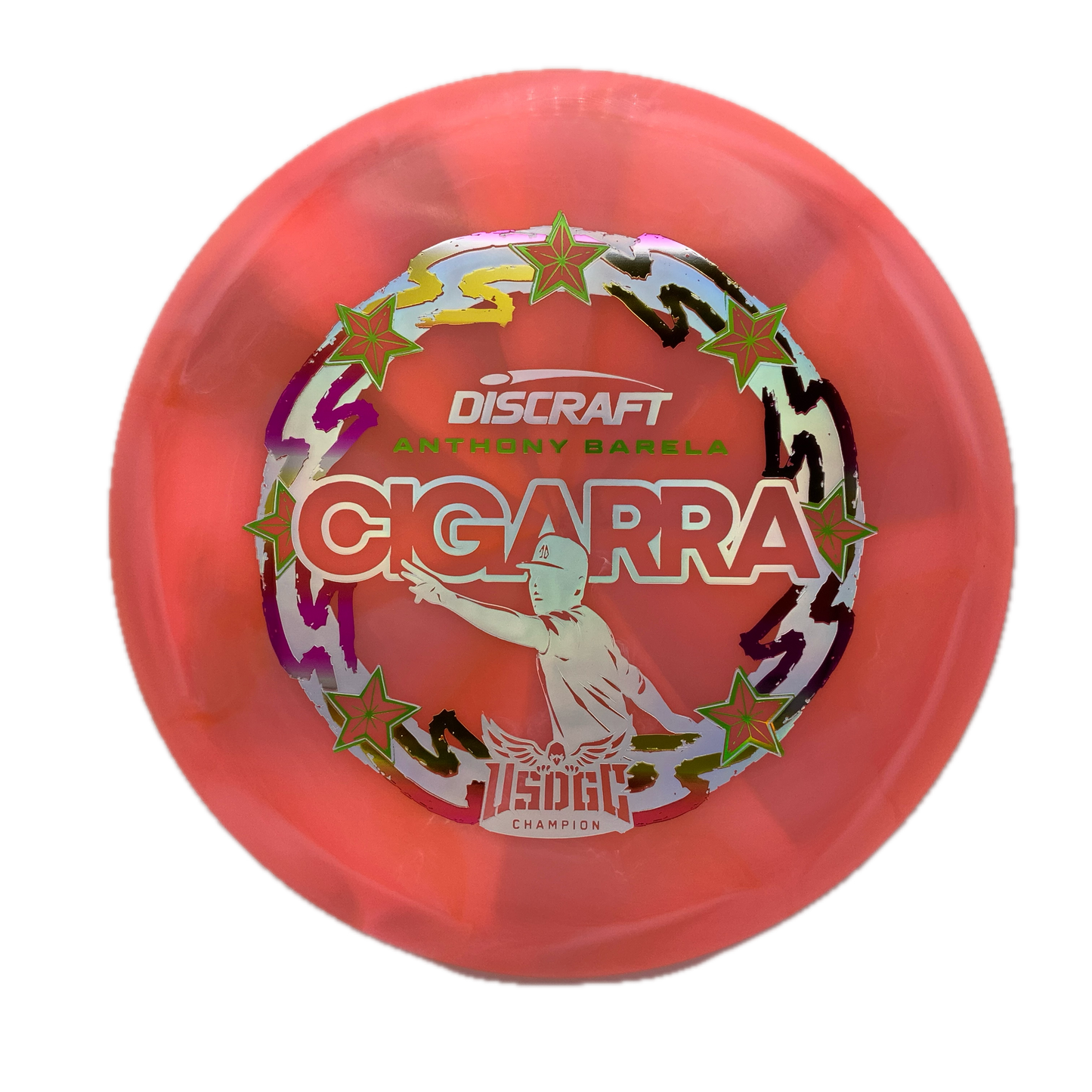 Discraft Cigarra - 2025 USDGC Anthony Barela Z Swirl #124 - 172 - Astro Discs TX - Houston Disc Golf
