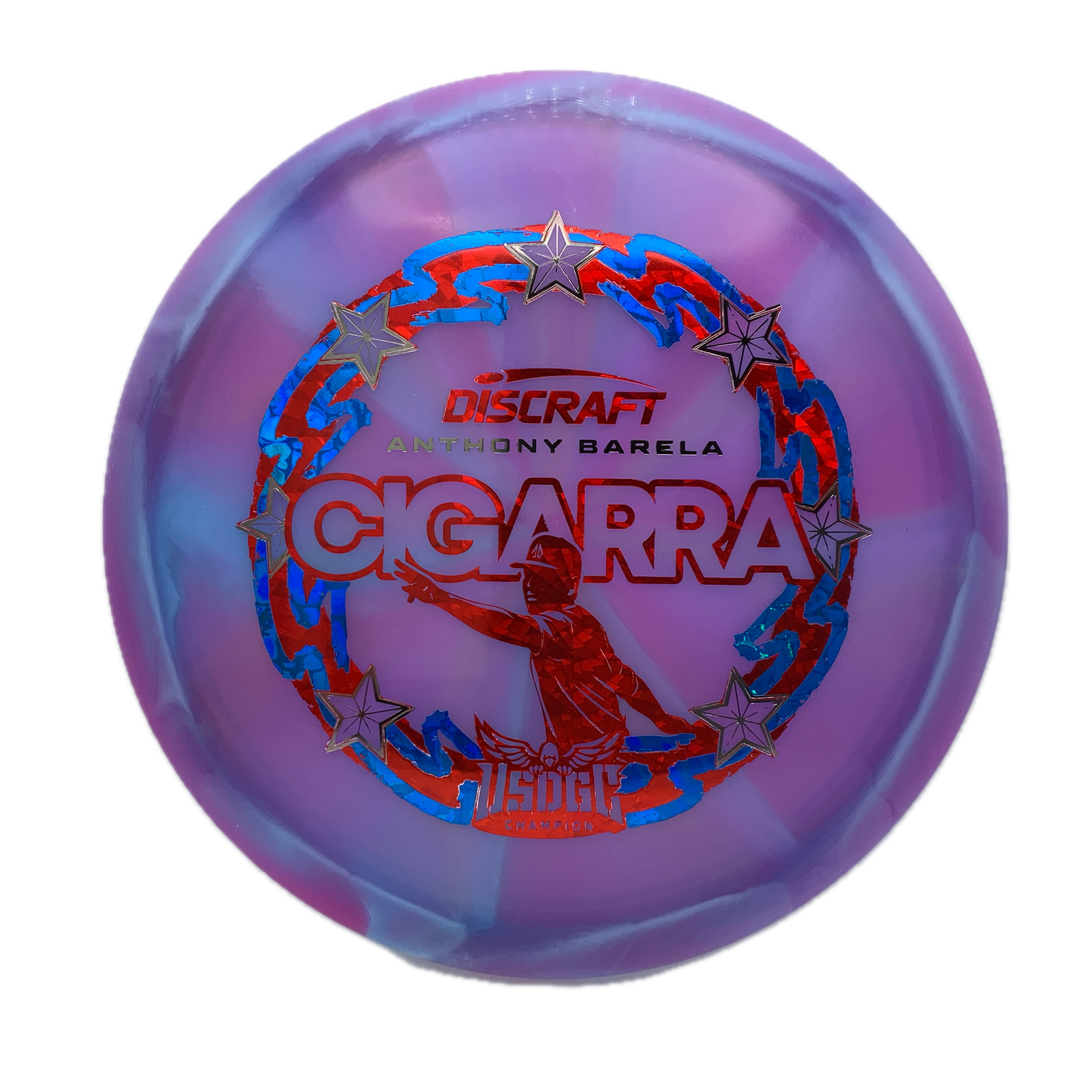 Discraft Cigarra - 2025 USDGC Anthony Barela Z Swirl #128 - 172 - Astro Discs TX - Houston Disc Golf