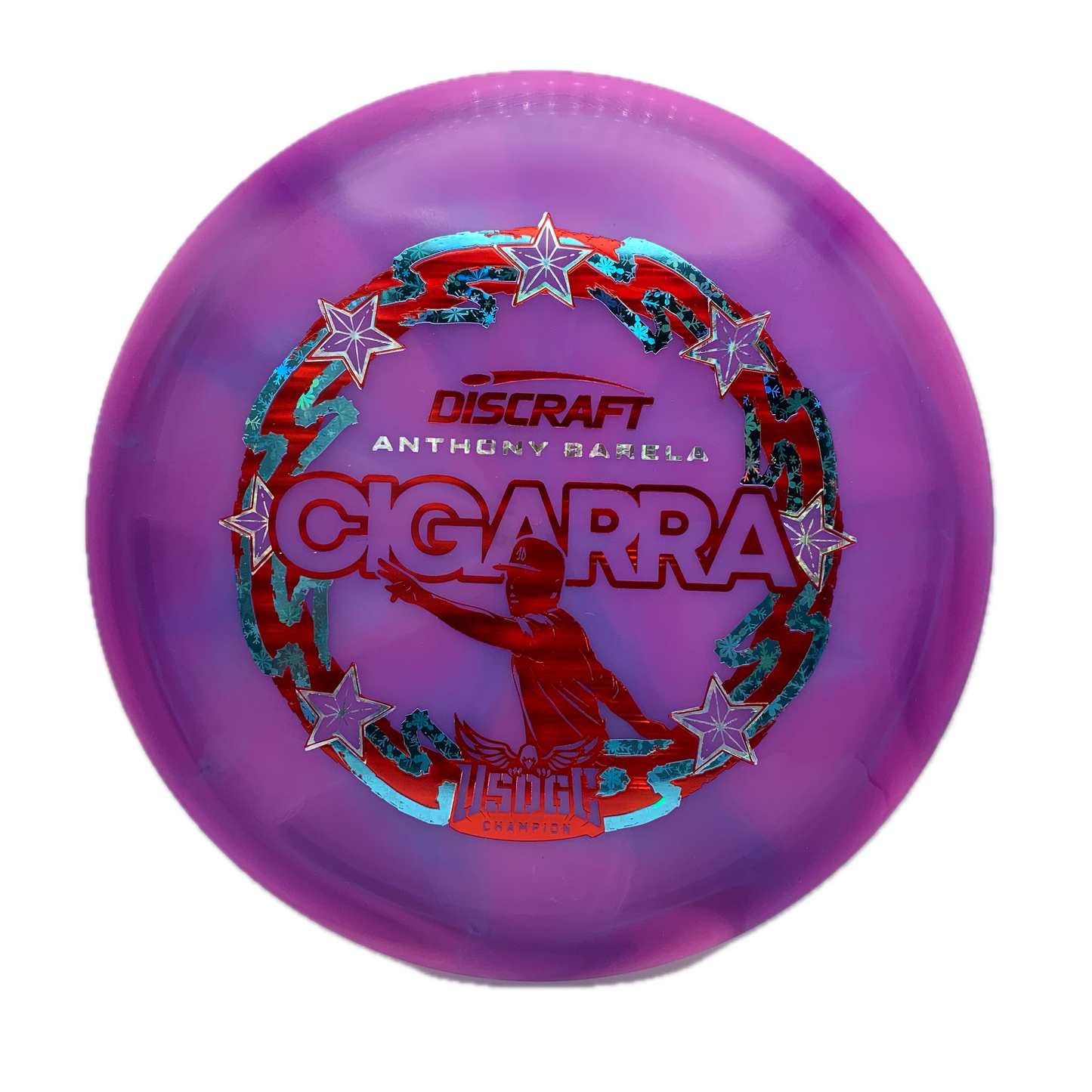 Discraft Cigarra - 2025 USDGC Anthony Barela Z Swirl #132 - 172 - Astro Discs TX - Houston Disc Golf