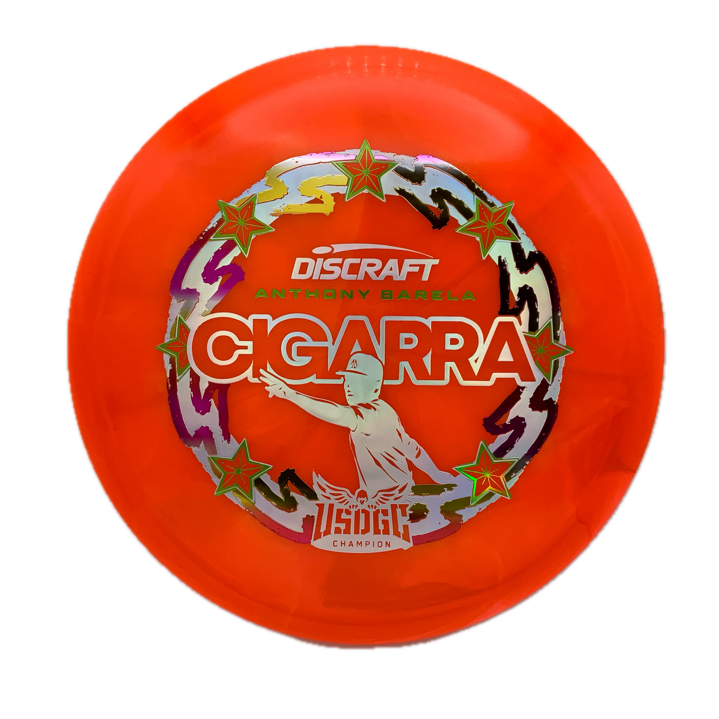 Discraft Cigarra - 2025 USDGC Anthony Barela Z Swirl #135 - 173 - Astro Discs TX - Houston Disc Golf