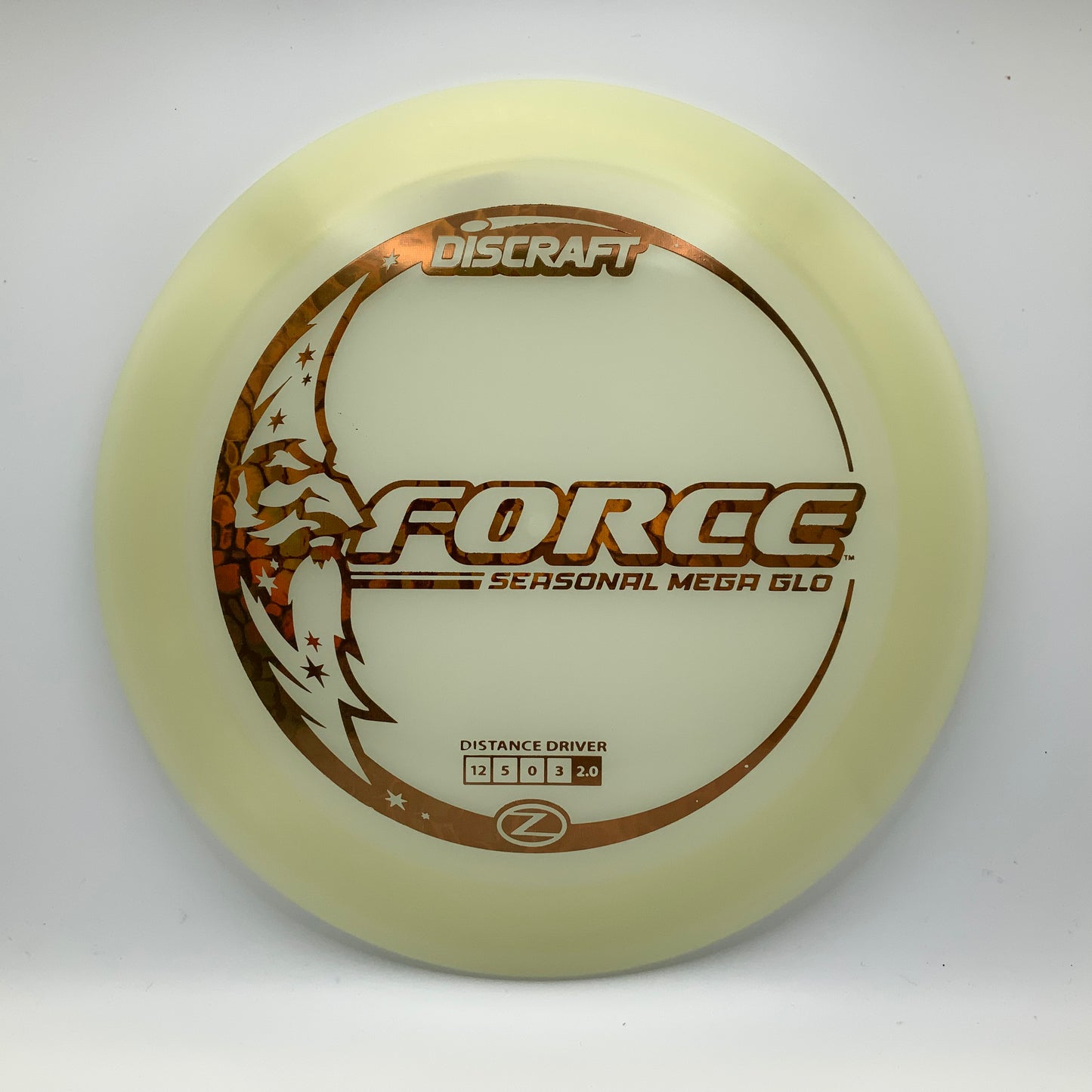 Discraft Force - Mega Glo Z Mega Glo Z #19 - 173-174 - Astro Discs TX - Houston Disc Golf