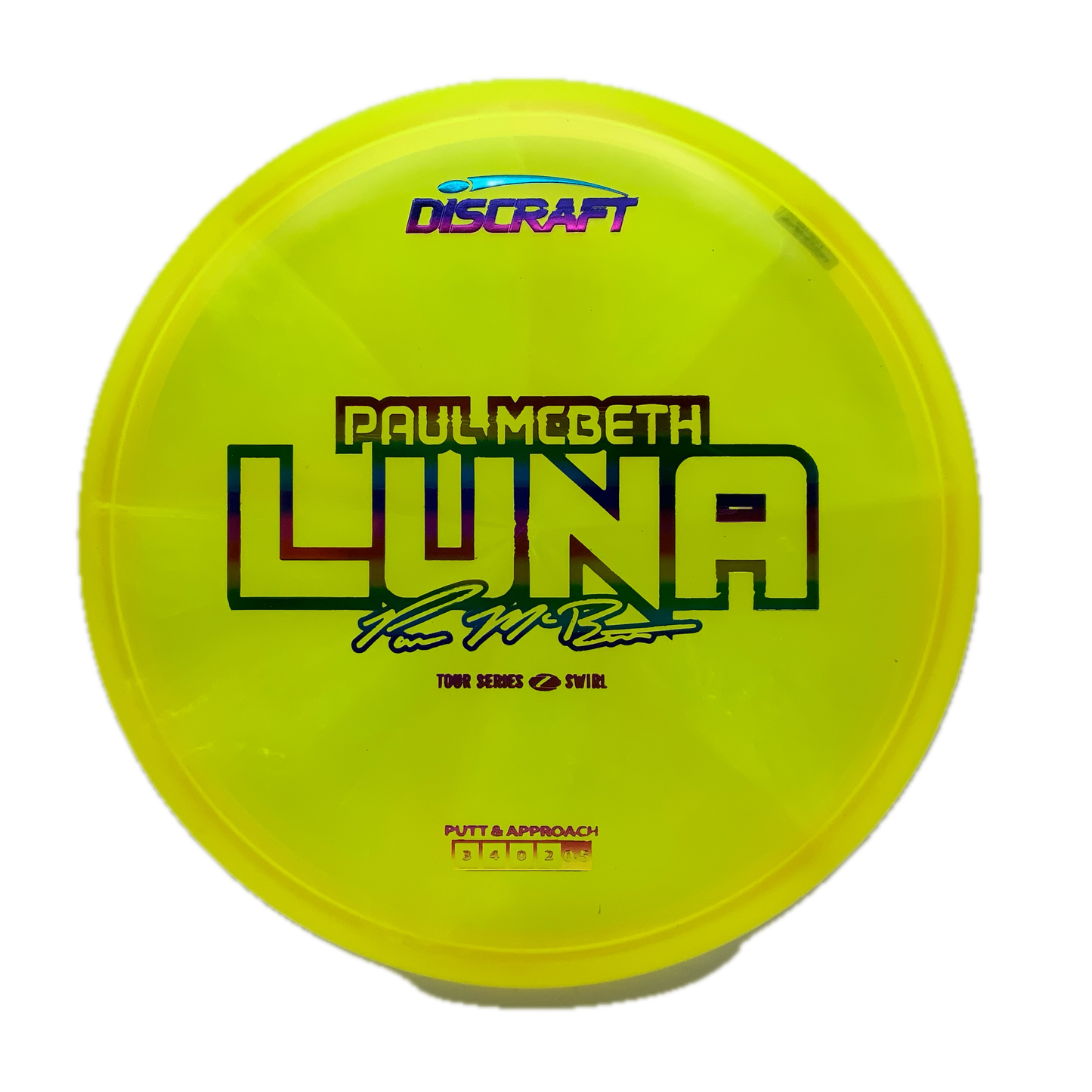 Discraft Luna - 2025 Paul McBeth Tour Series Z Swirl #49 - 173-174 - Astro Discs TX - Houston Disc Golf