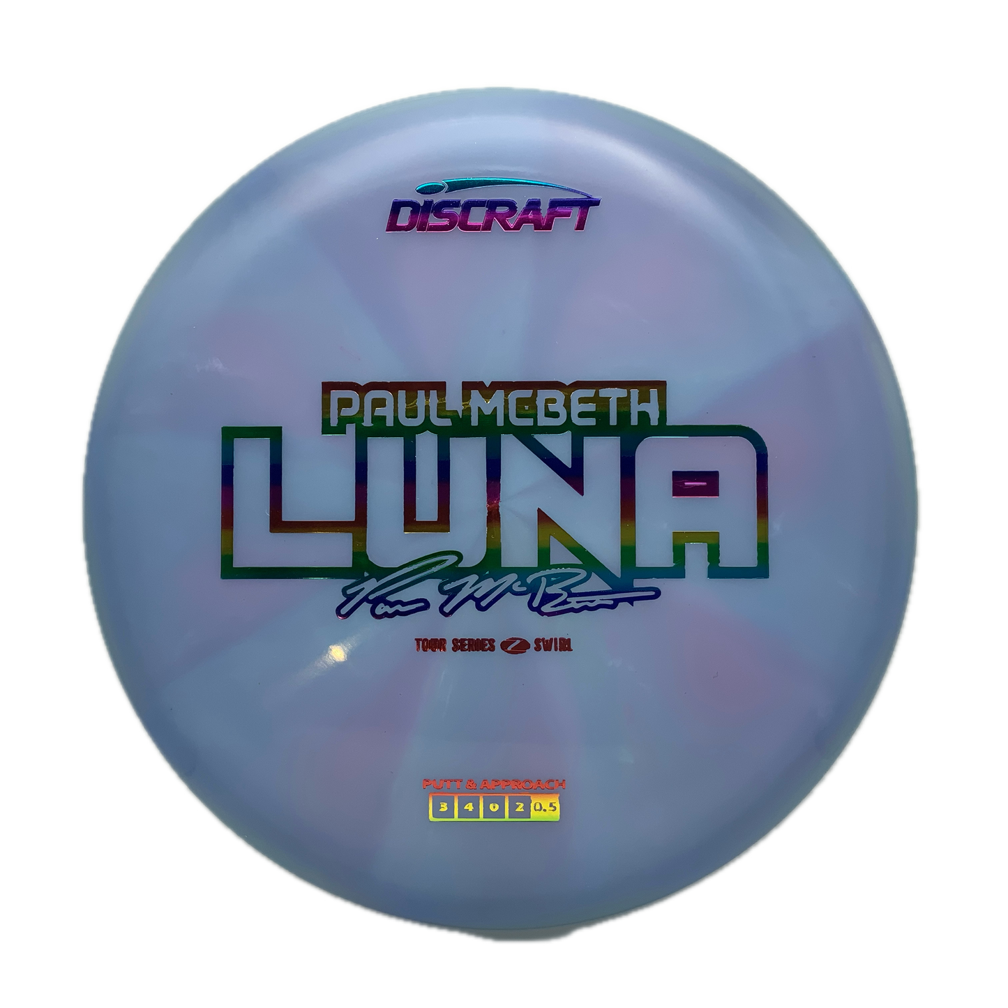 Discraft Luna - 2025 Paul McBeth Tour Series Z Swirl #57 - 173-174 - Astro Discs TX - Houston Disc Golf