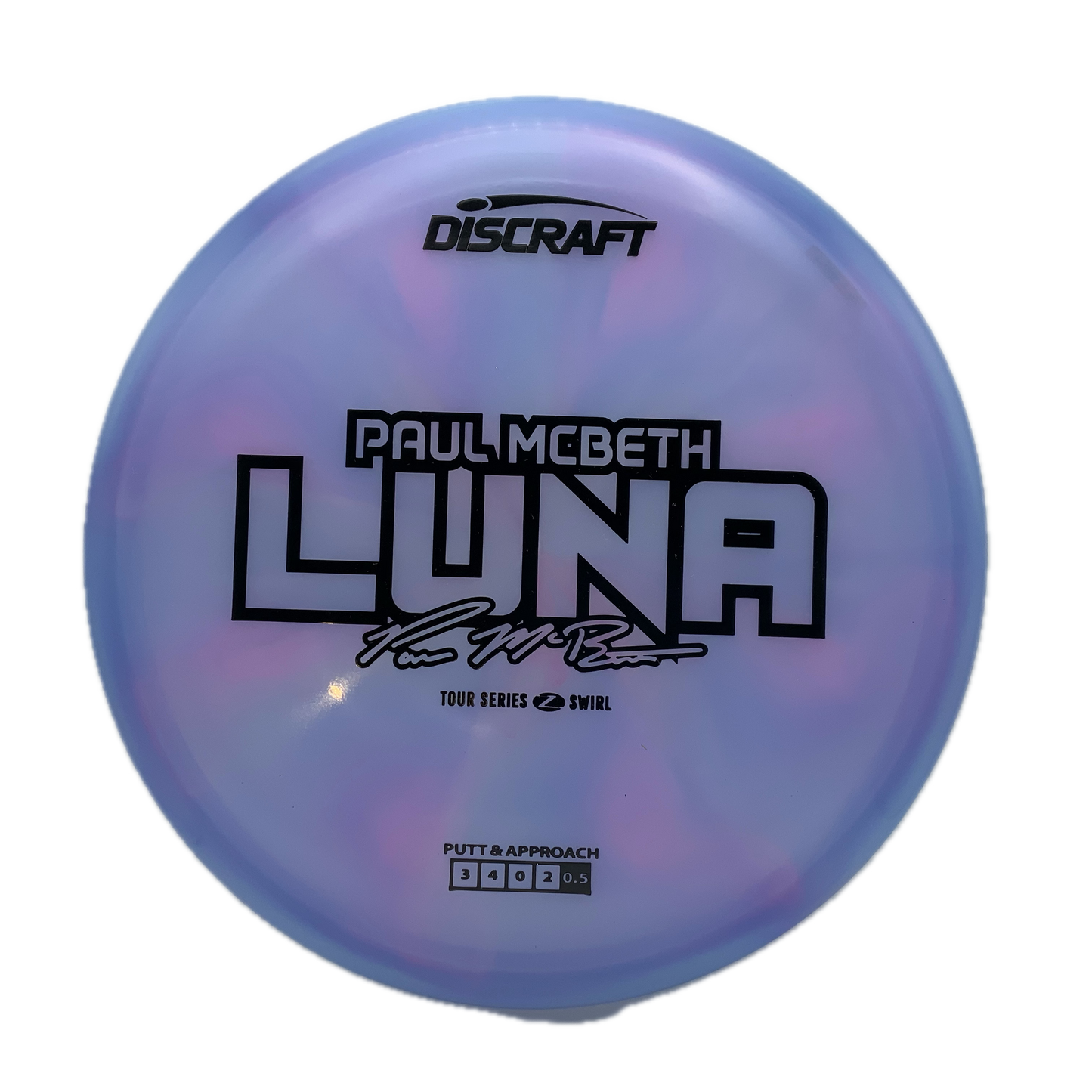 Discraft Luna - 2025 Paul McBeth Tour Series Z Swirl #58 - 173-174 - Astro Discs TX - Houston Disc Golf