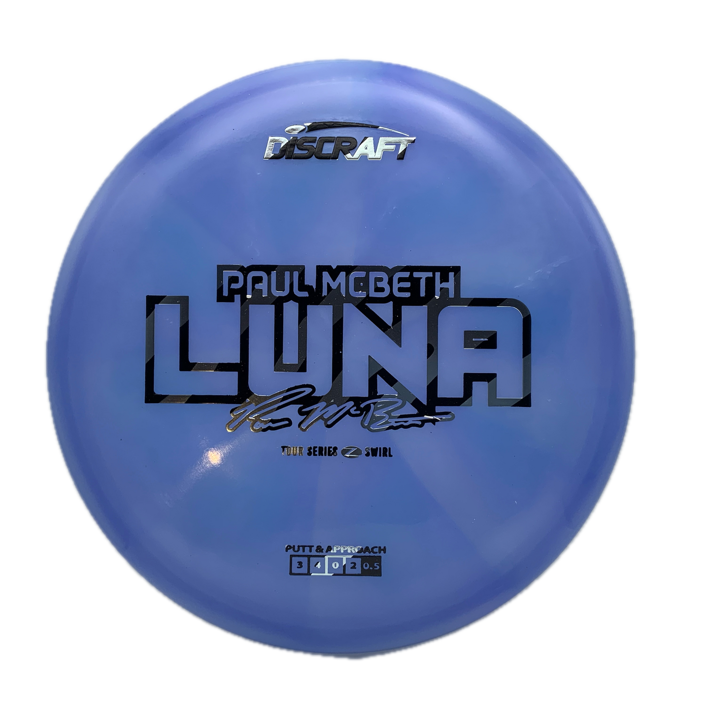 Discraft Luna - 2025 Paul McBeth Tour Series Z Swirl #60 - 173-174 - Astro Discs TX - Houston Disc Golf