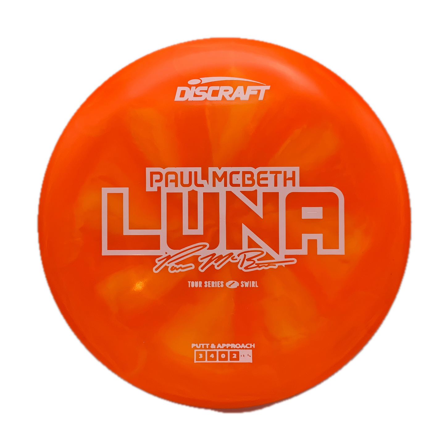 Discraft Luna - 2025 Paul McBeth Tour Series Z Swirl #61 - 173-174 - Astro Discs TX - Houston Disc Golf