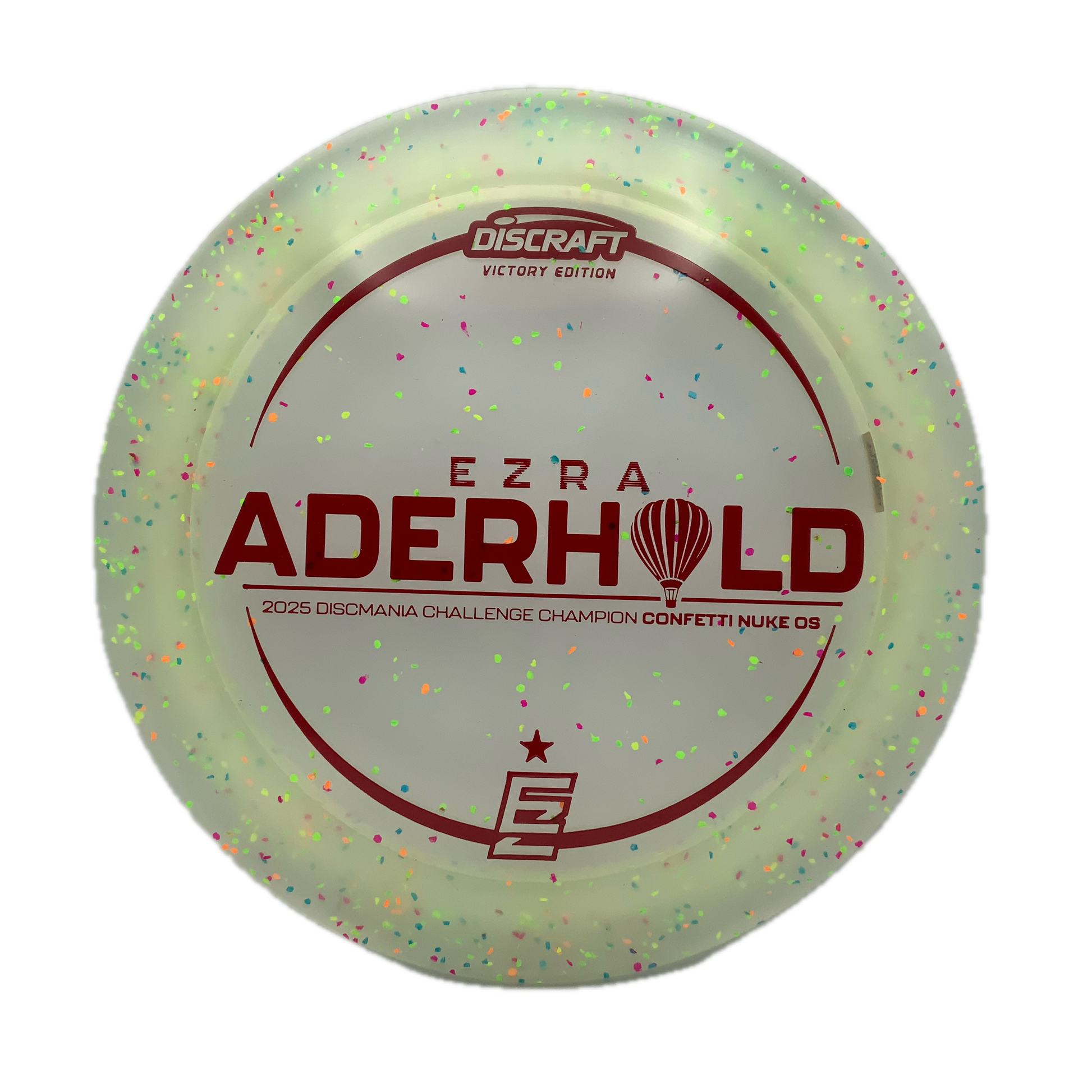 Discraft Nuke OS - Ezra Aderhold Victory Edition Z FLX Confetti #1 - 173-174 - Astro Discs TX - Houston Disc Golf