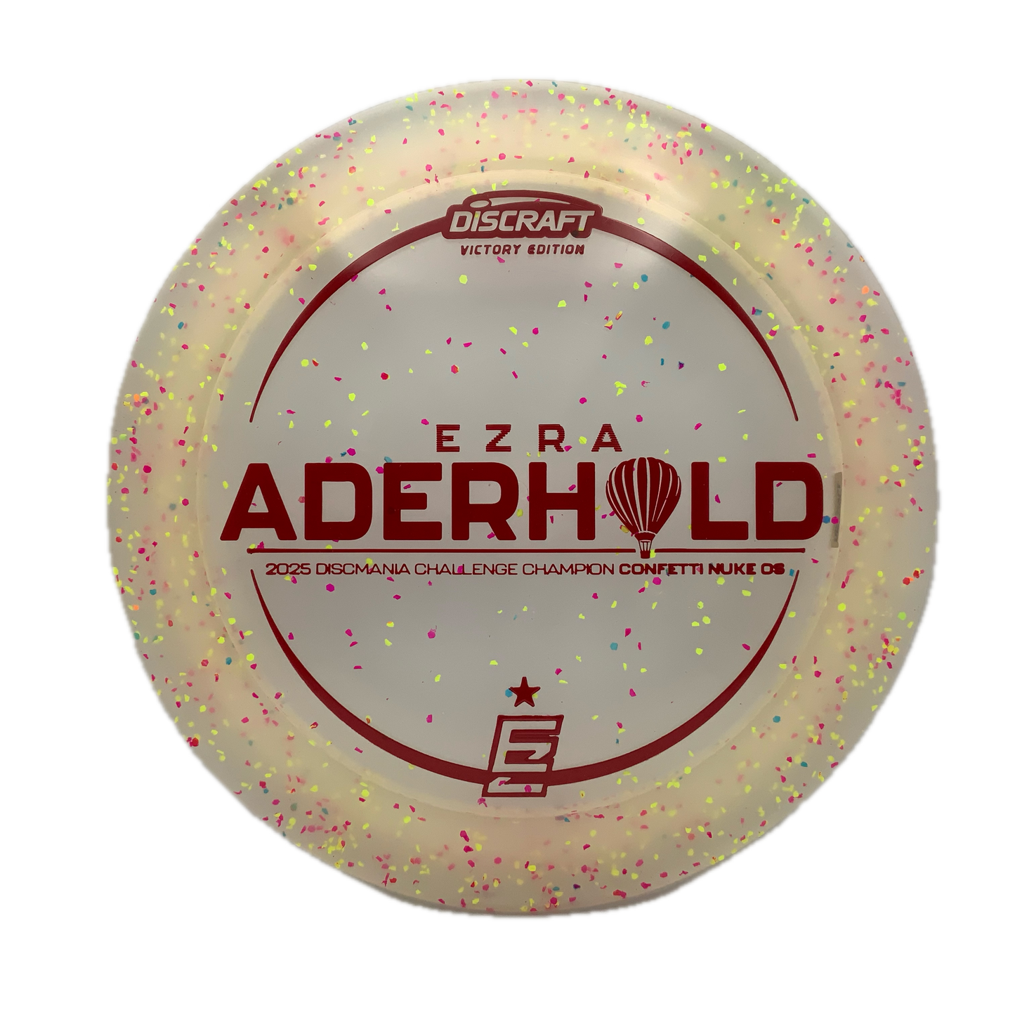 Discraft Nuke OS - Ezra Aderhold Victory Edition Z FLX Confetti #9 - 173-174 - Astro Discs TX - Houston Disc Golf