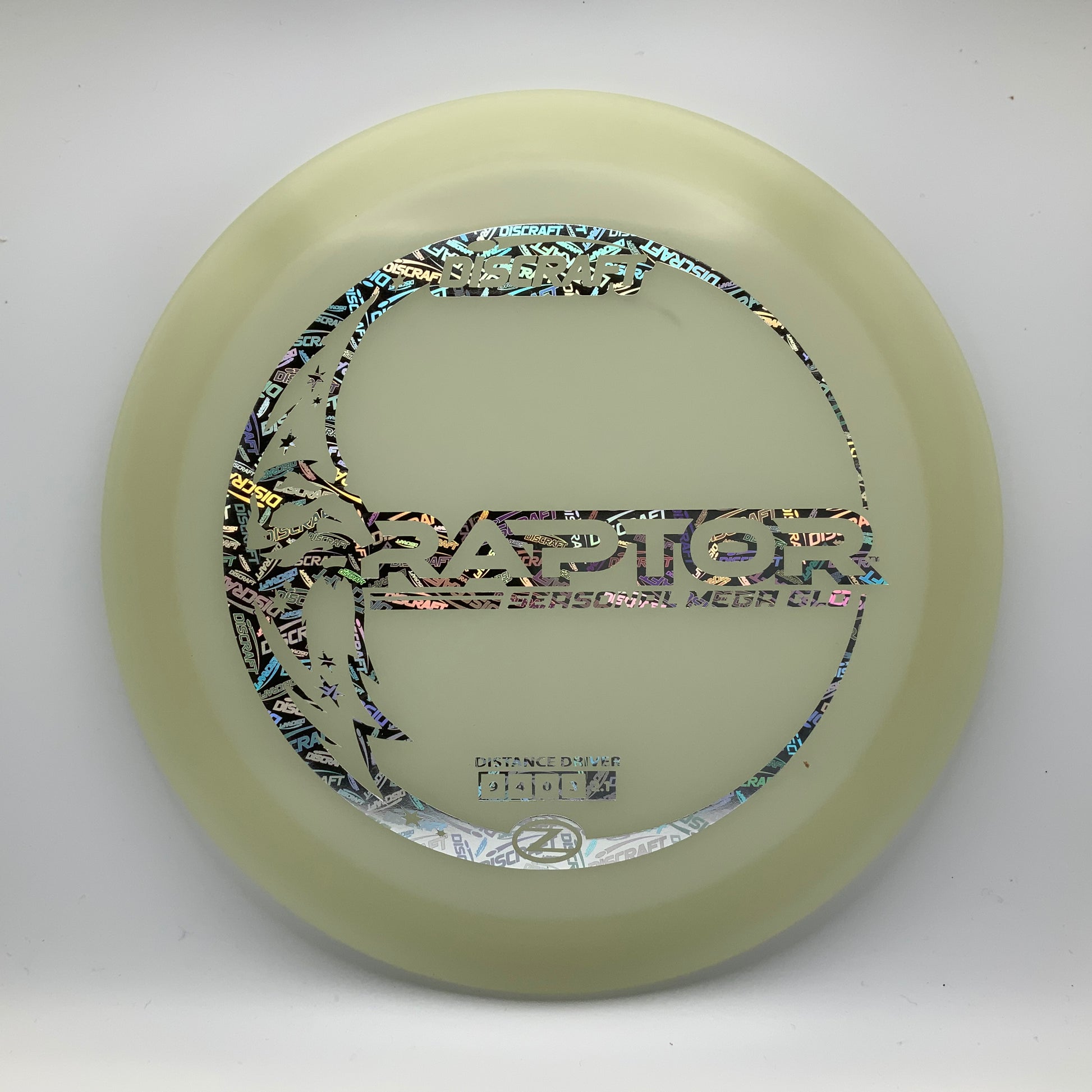 Discraft Raptor - Mega Glo Z Mega Glo Z #2 - 172 - Astro Discs TX - Houston Disc Golf