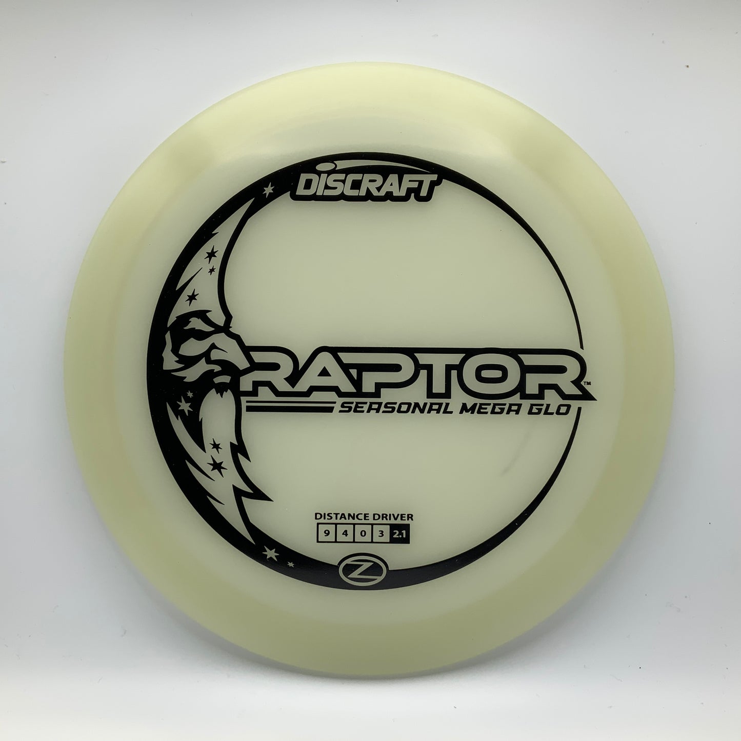 Discraft Raptor - Mega Glo Z Mega Glo Z #3 - 172 - Astro Discs TX - Houston Disc Golf