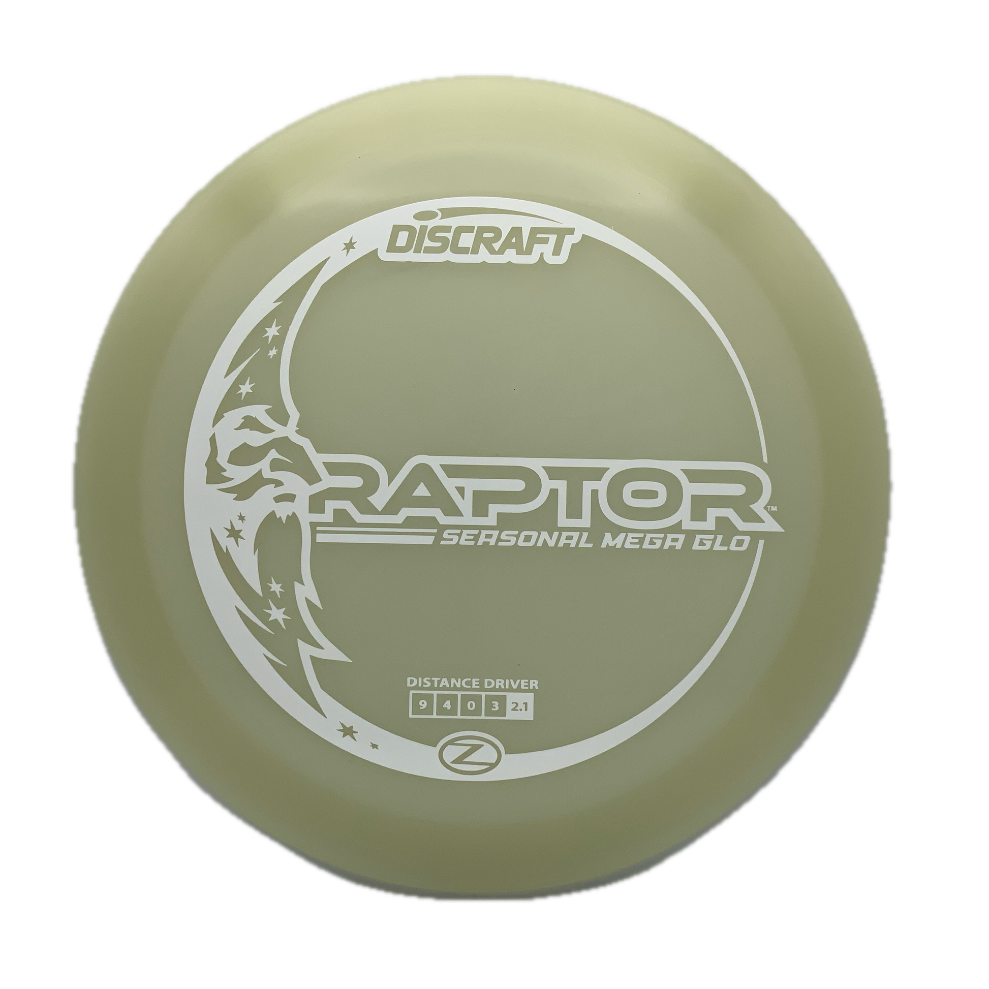 Discraft Raptor - Mega Glo Z Mega Glo Z #4 - 172 - Astro Discs TX - Houston Disc Golf